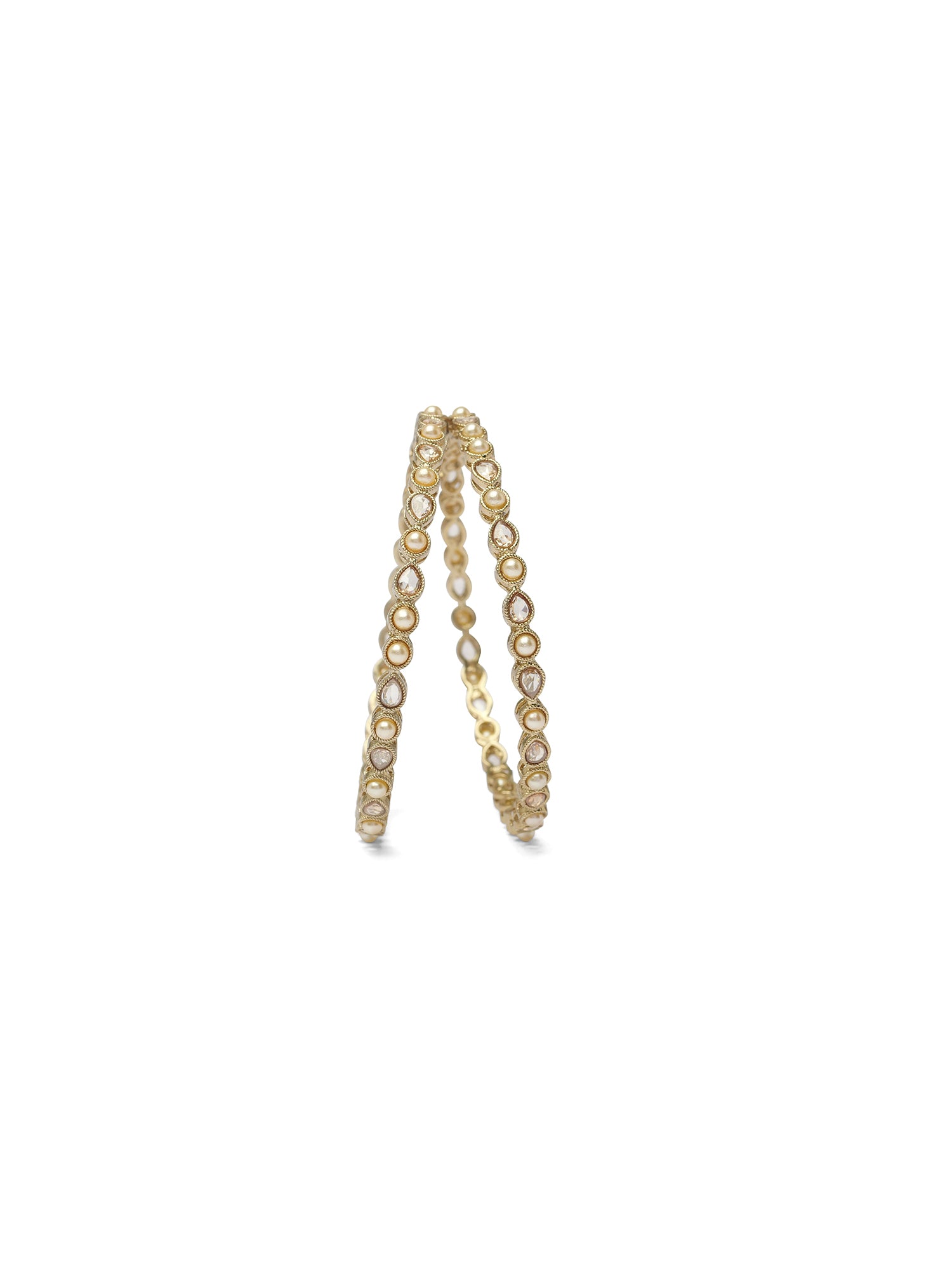 Lavina Kada Bangles in Champagne