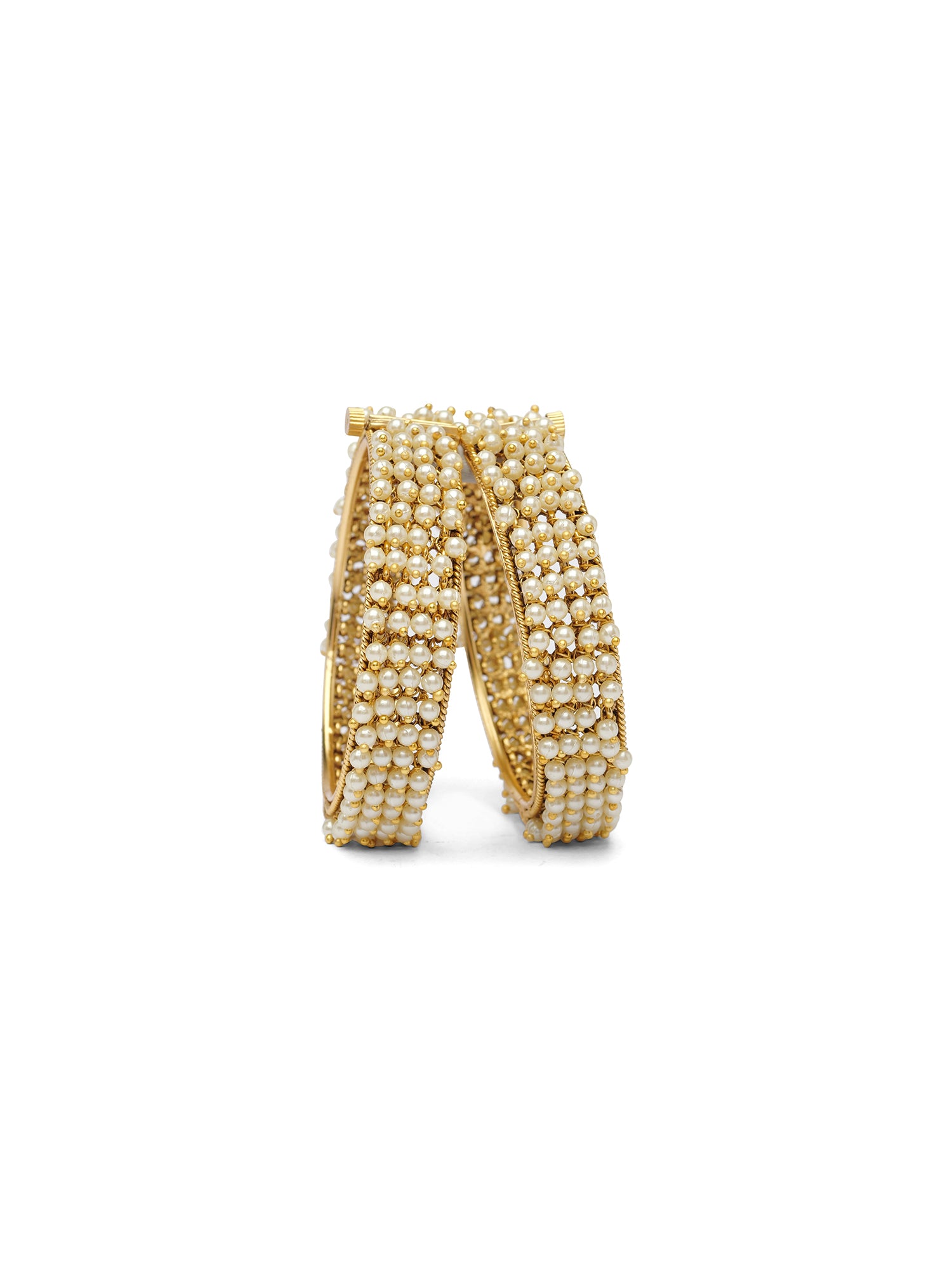 Lekha Classic Kada Bangles in Pearl