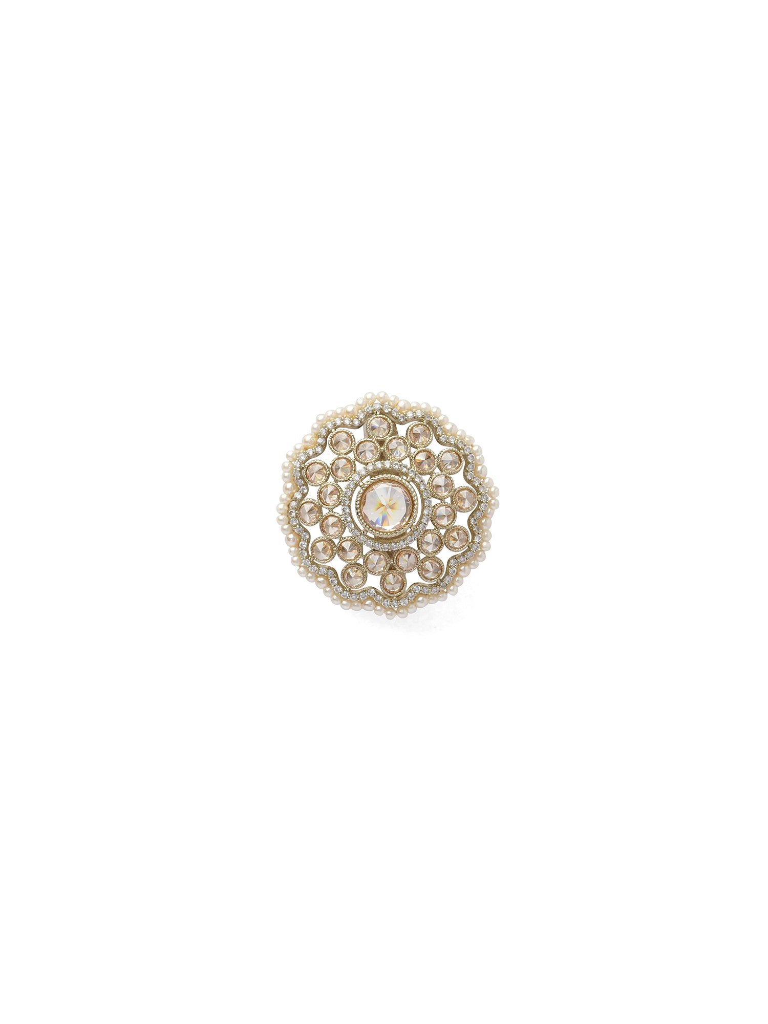 Liana Pearl Brooch in Champagne