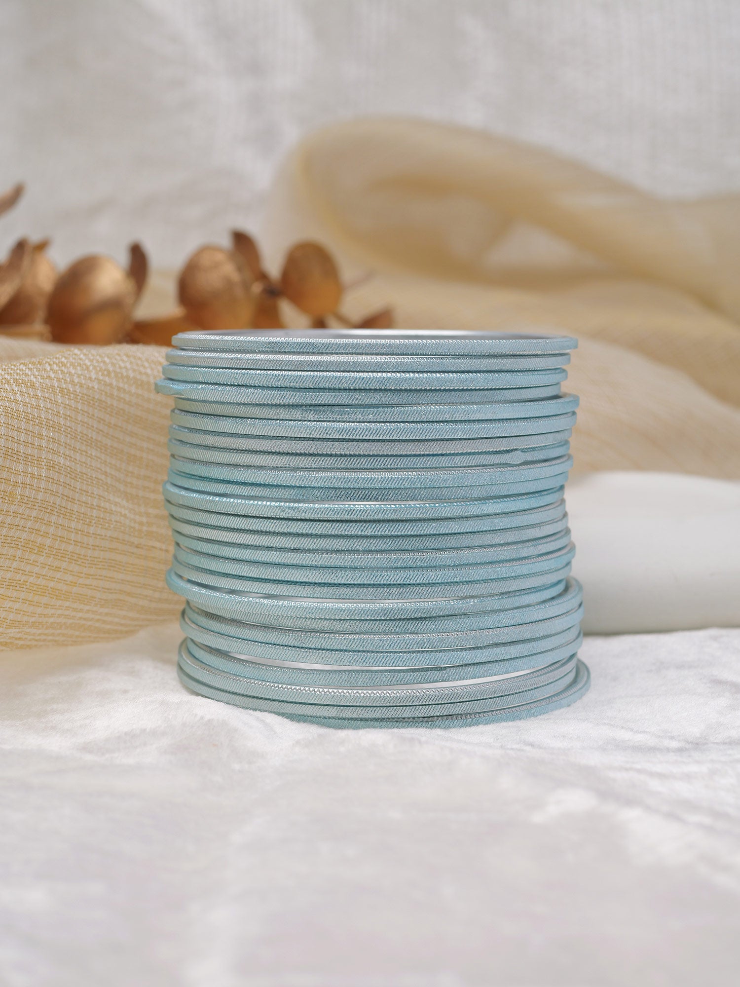 Light Blue Shimmer Bangles