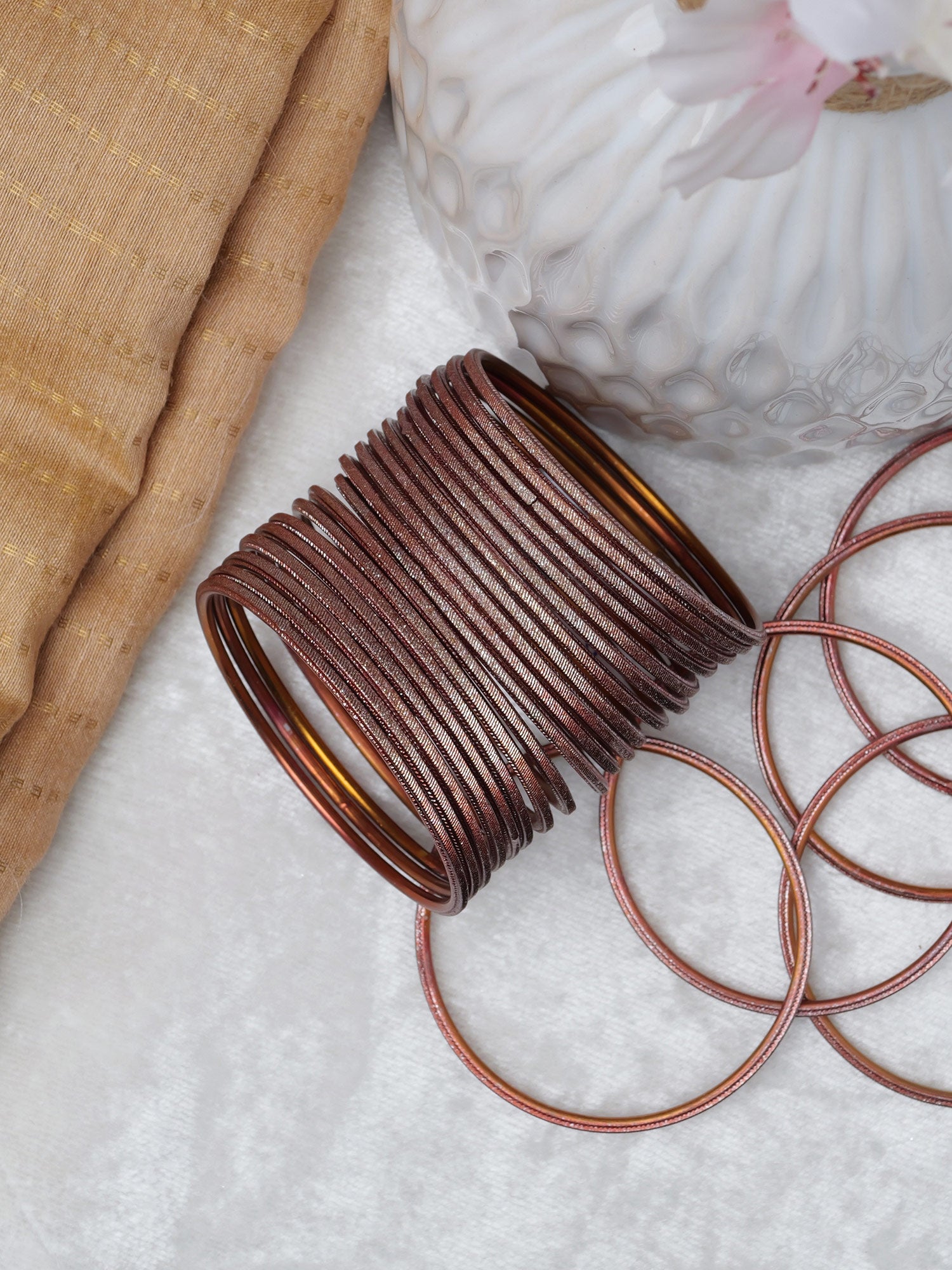 Light Brown Shimmer Bangles