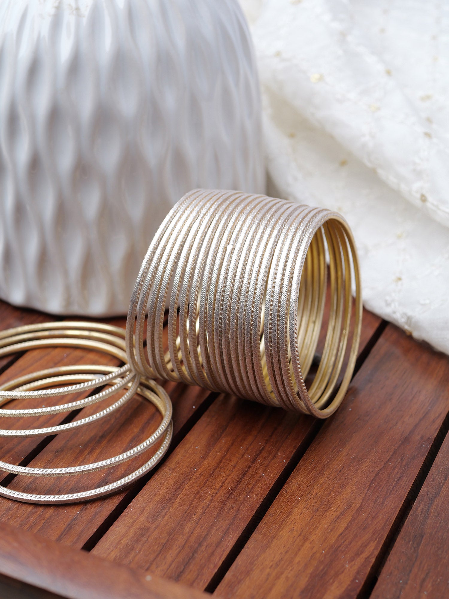 Light Gold Shimmer Bangles