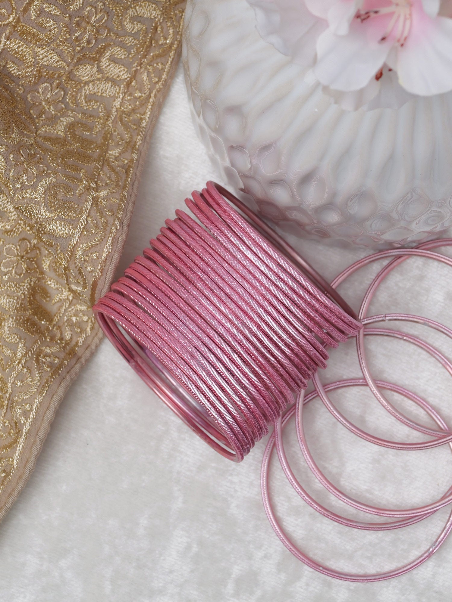 Light Pink Shimmer Bangles