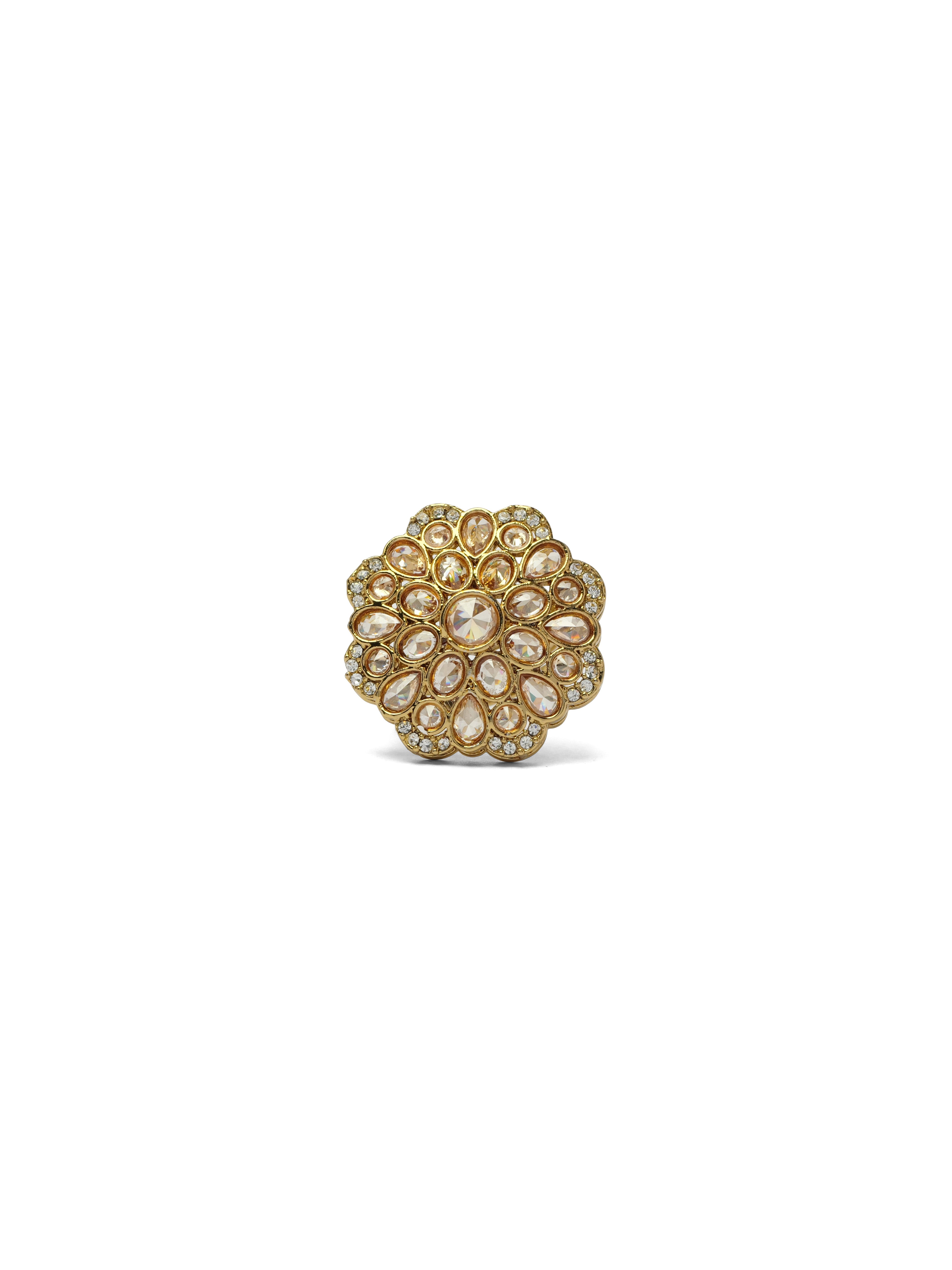 Lina Statement Ring in Champagne