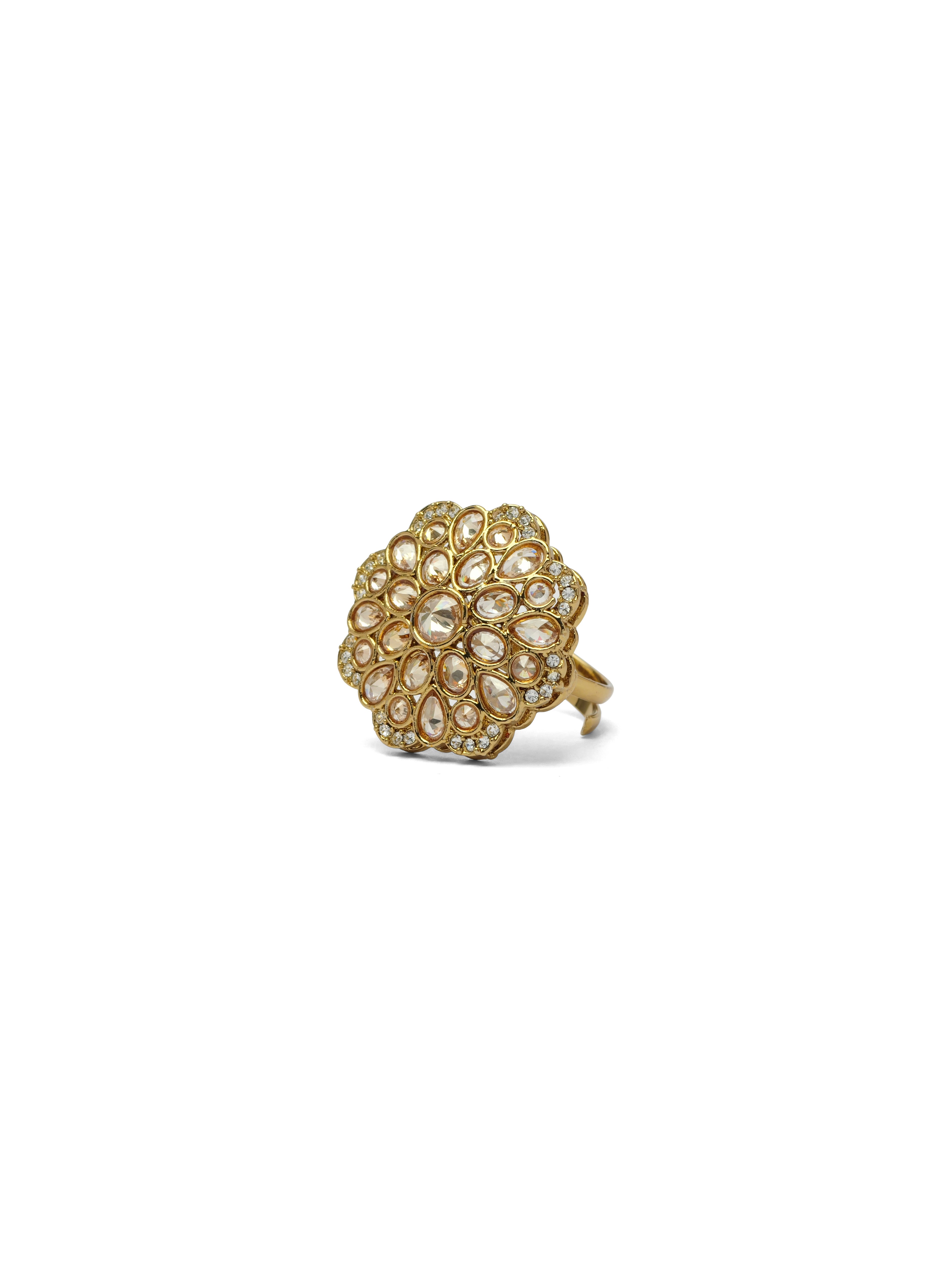 Lina Statement Ring in Champagne