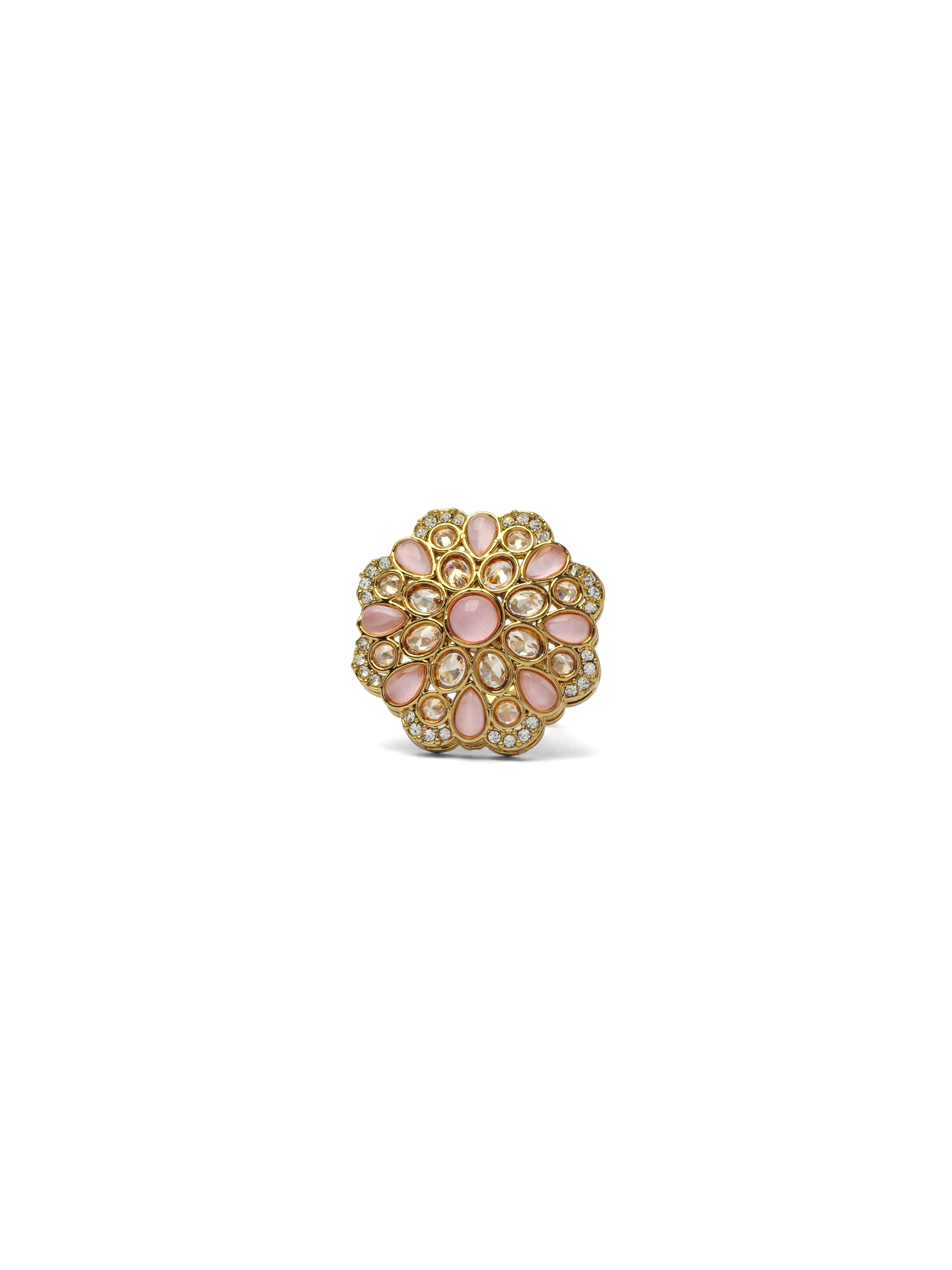 Lina Statement Ring in Light Pink