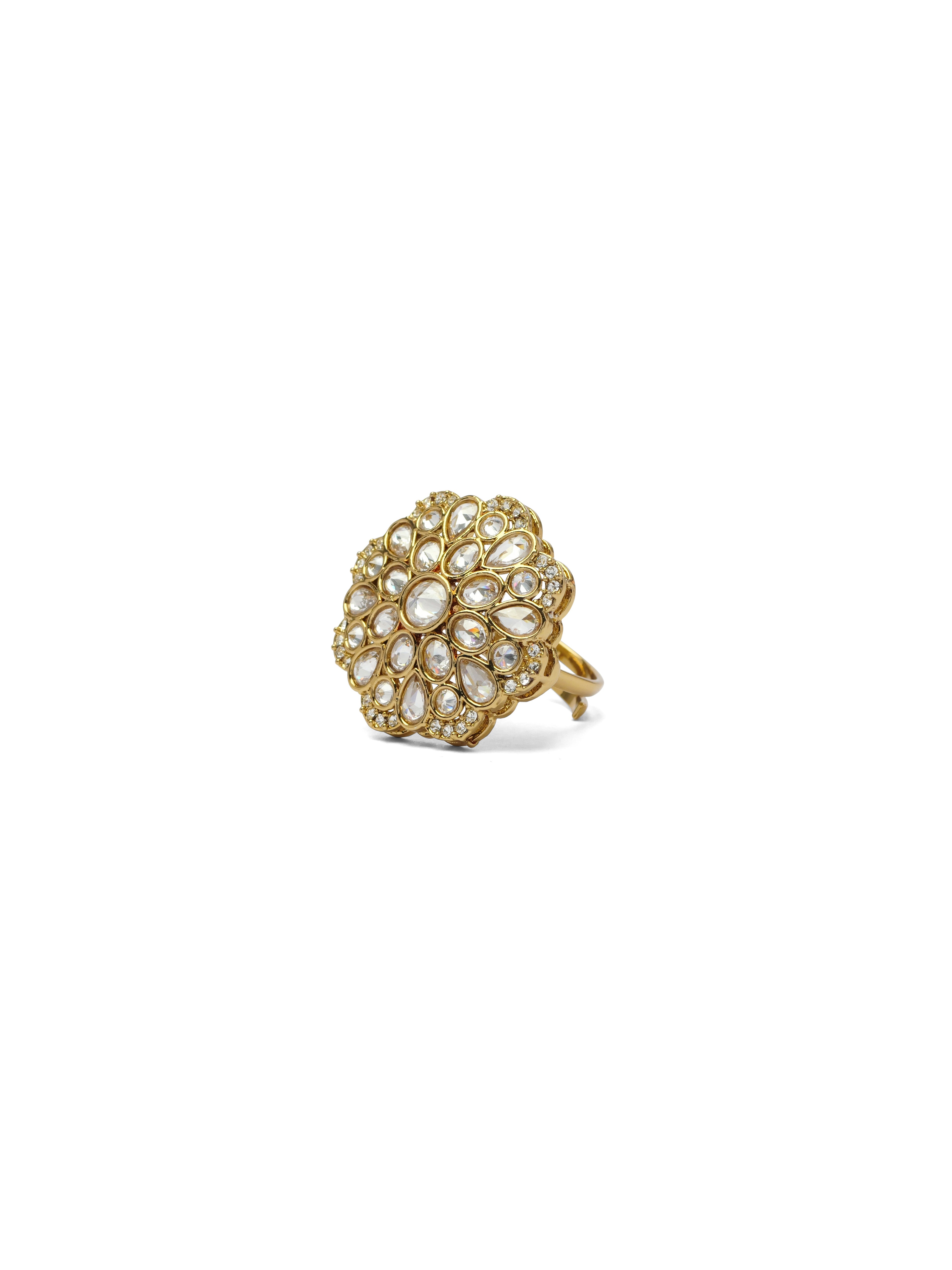 Lina Statement Ring in White