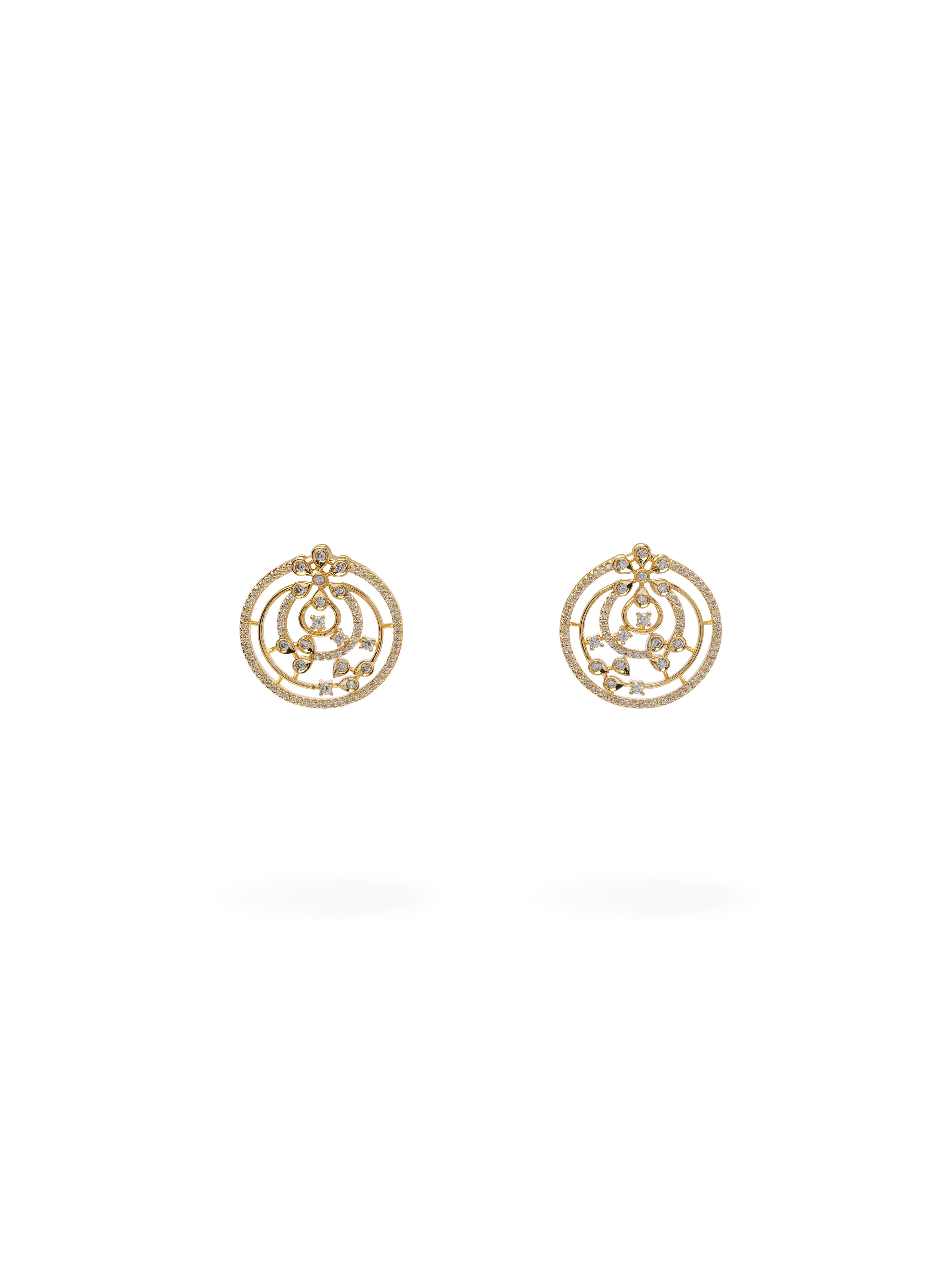 Luella Cubic Zirconia Ear Studs in Gold