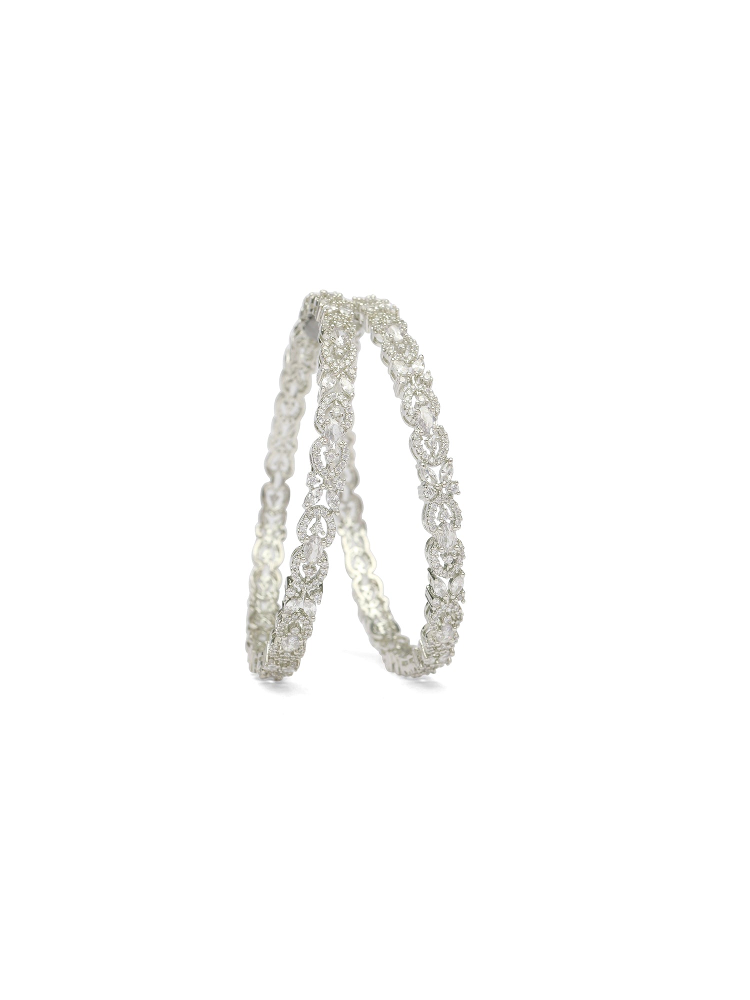Lyanna Cubic Zirconia Kadas in Rhodium