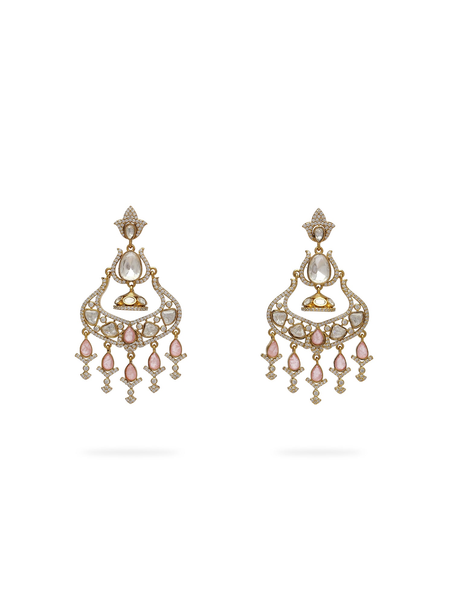 Maheera Kundan Bridal Necklace Set in Pink