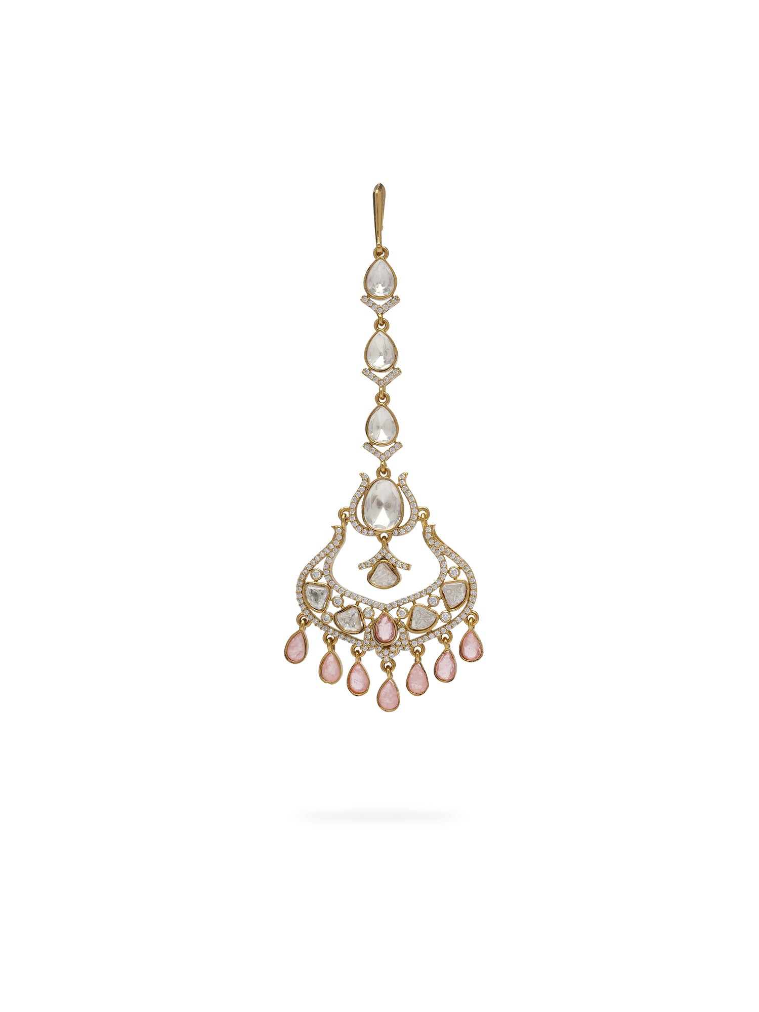 Maheera Kundan Bridal Necklace Set in Pink