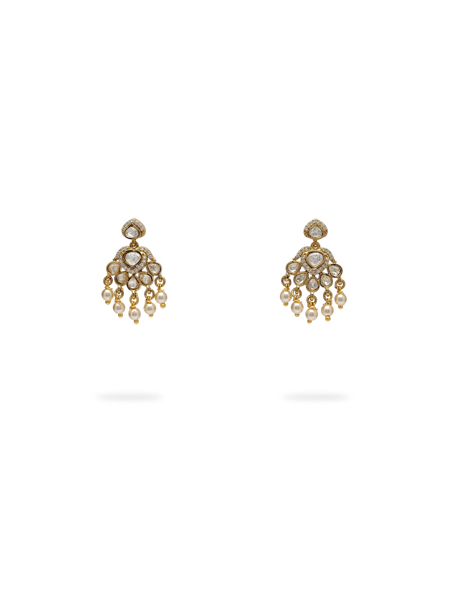 Mahinur Kundan Necklace Set in White