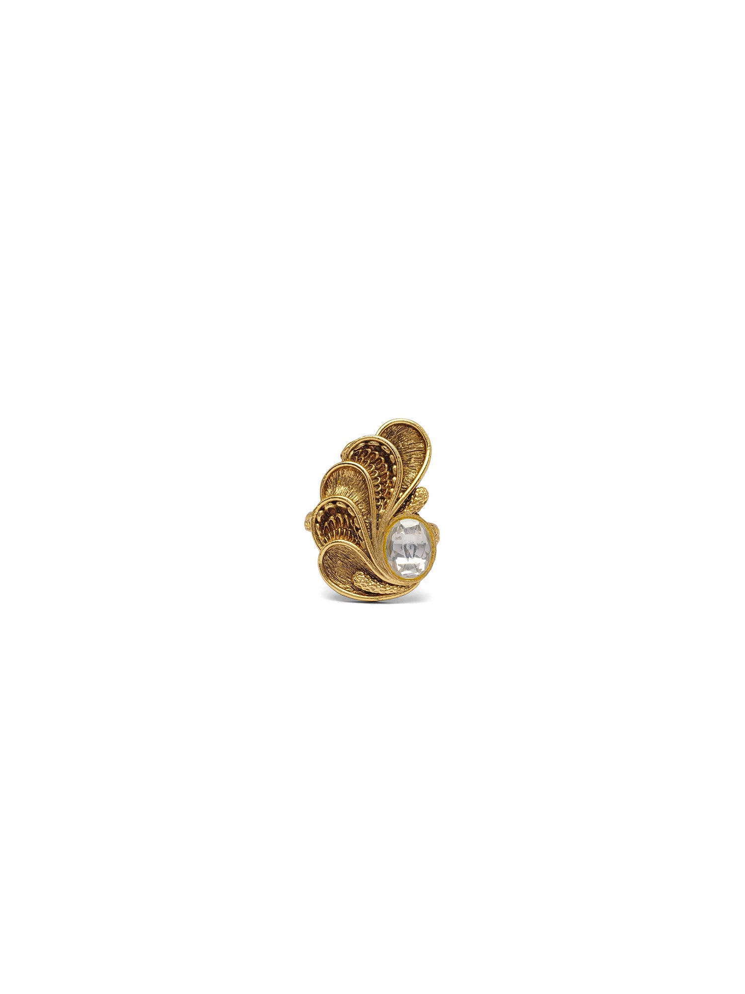 Mahveen Classic Ring in White