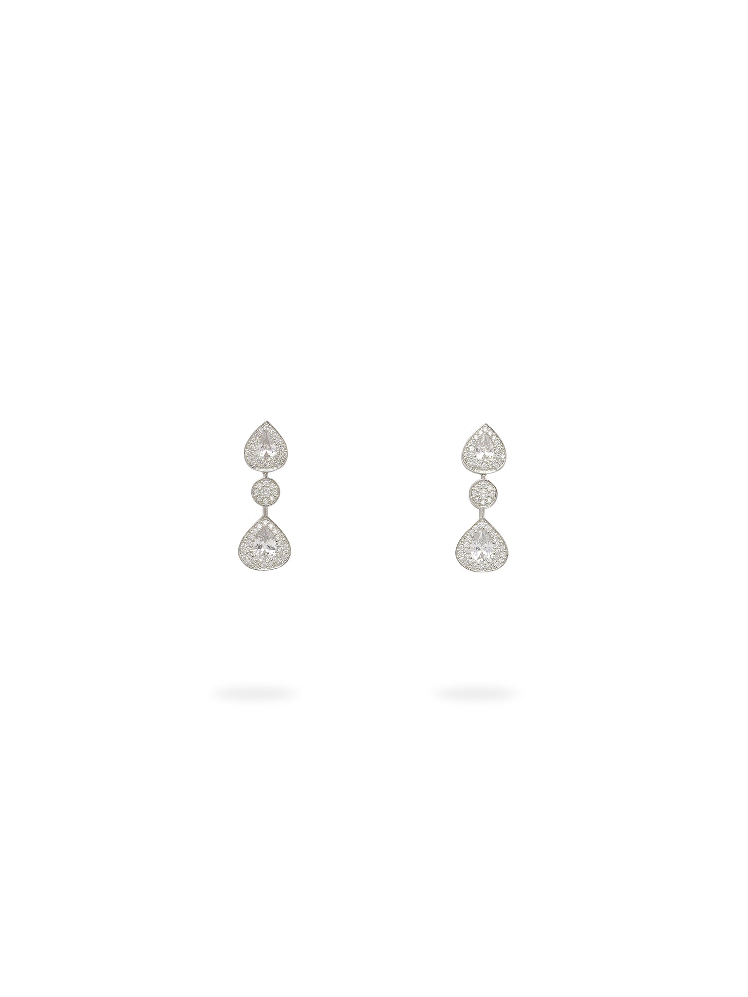 Maia Cubic Zirconia Necklace Set in Rhodium