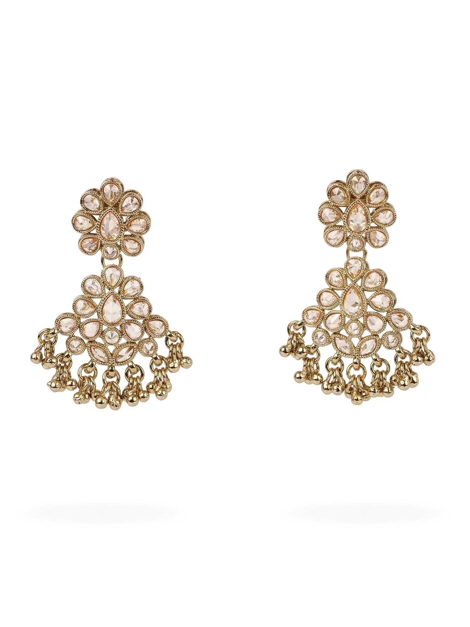 Mehak Small Drop Earrings in Antique Gold