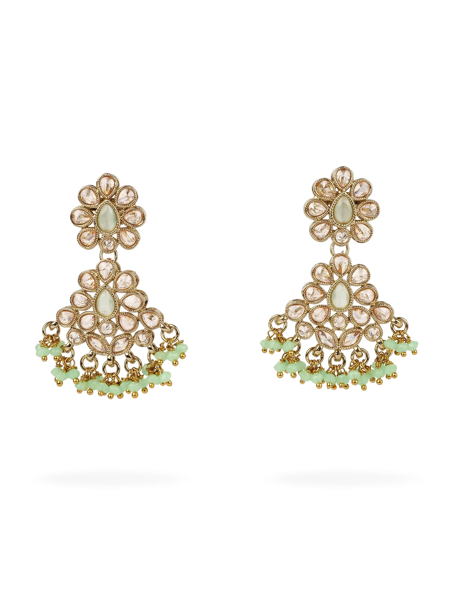 Mehak Small Drop Earrings in Mint