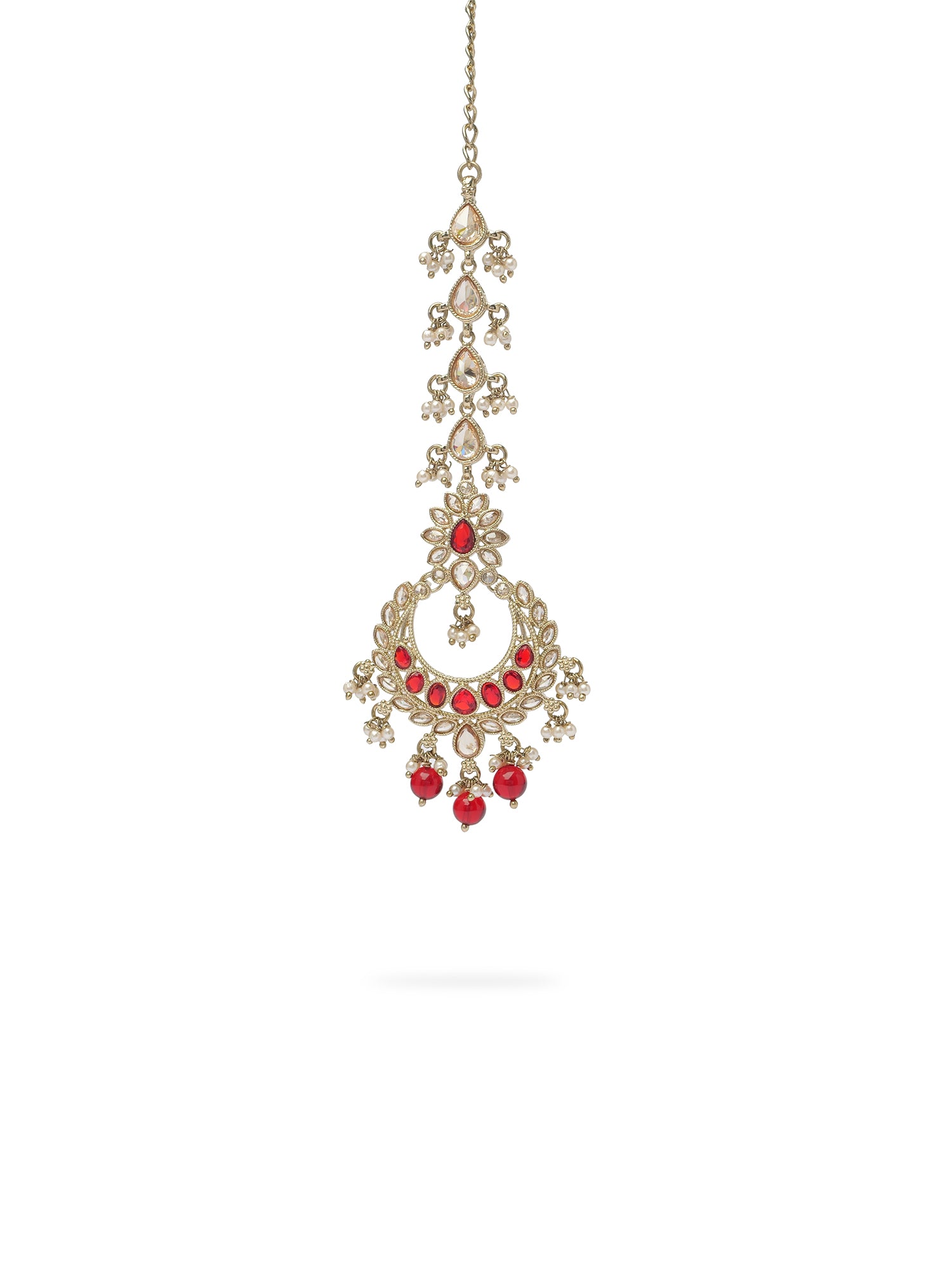 Meher Maang Tikka in Maroon