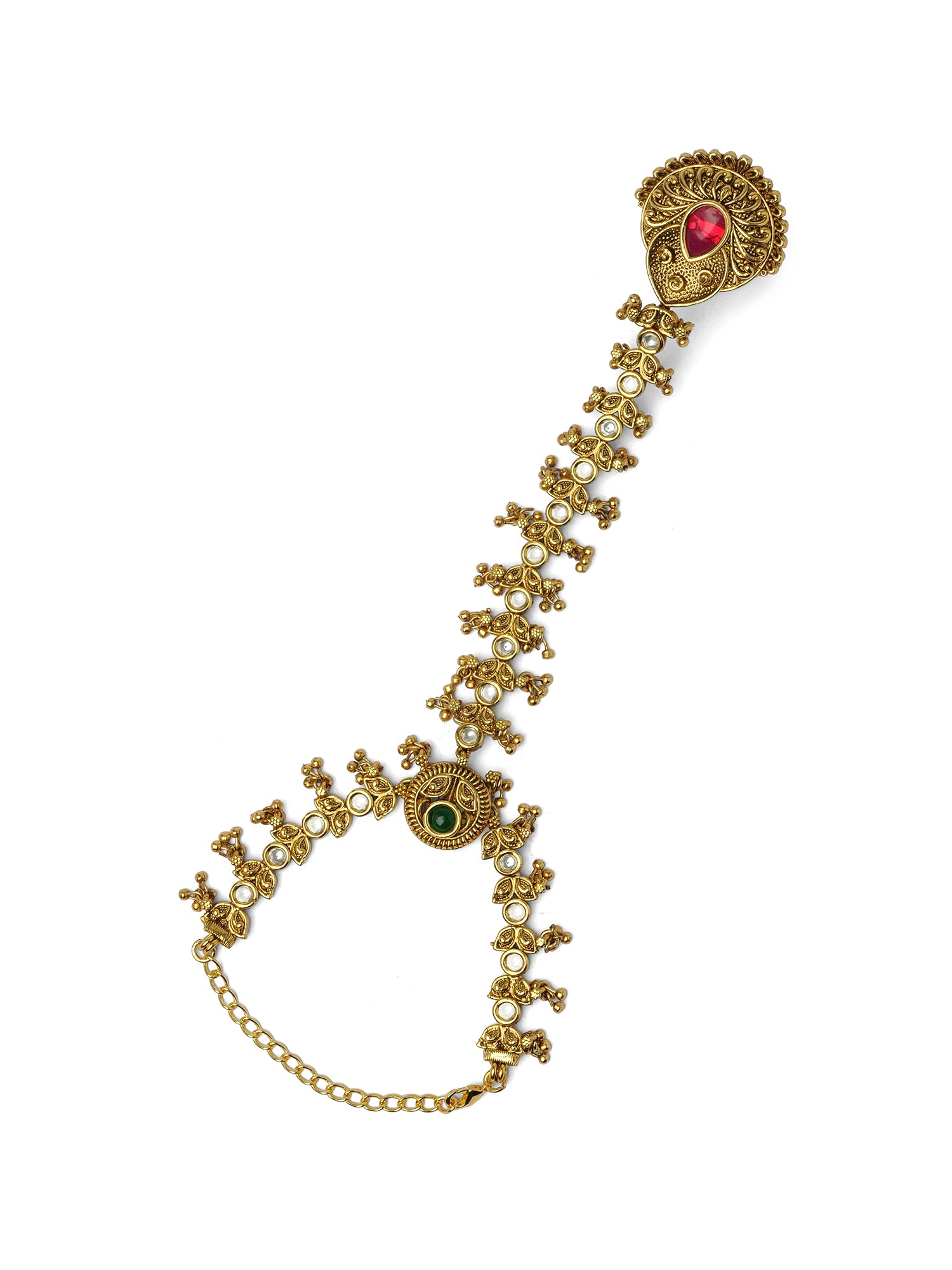Mehrani Kundan Hand Chain in Multi