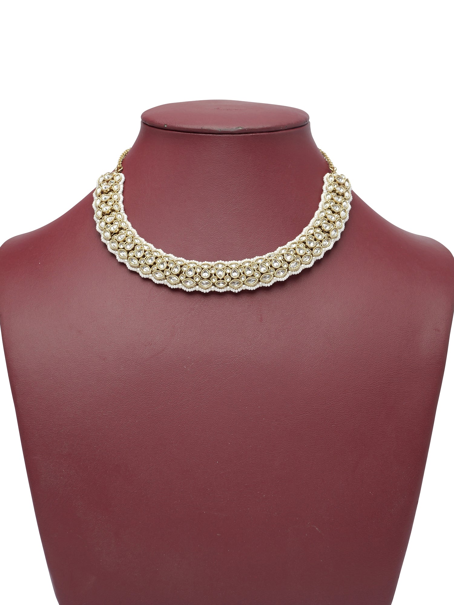Minal Necklace Set in White