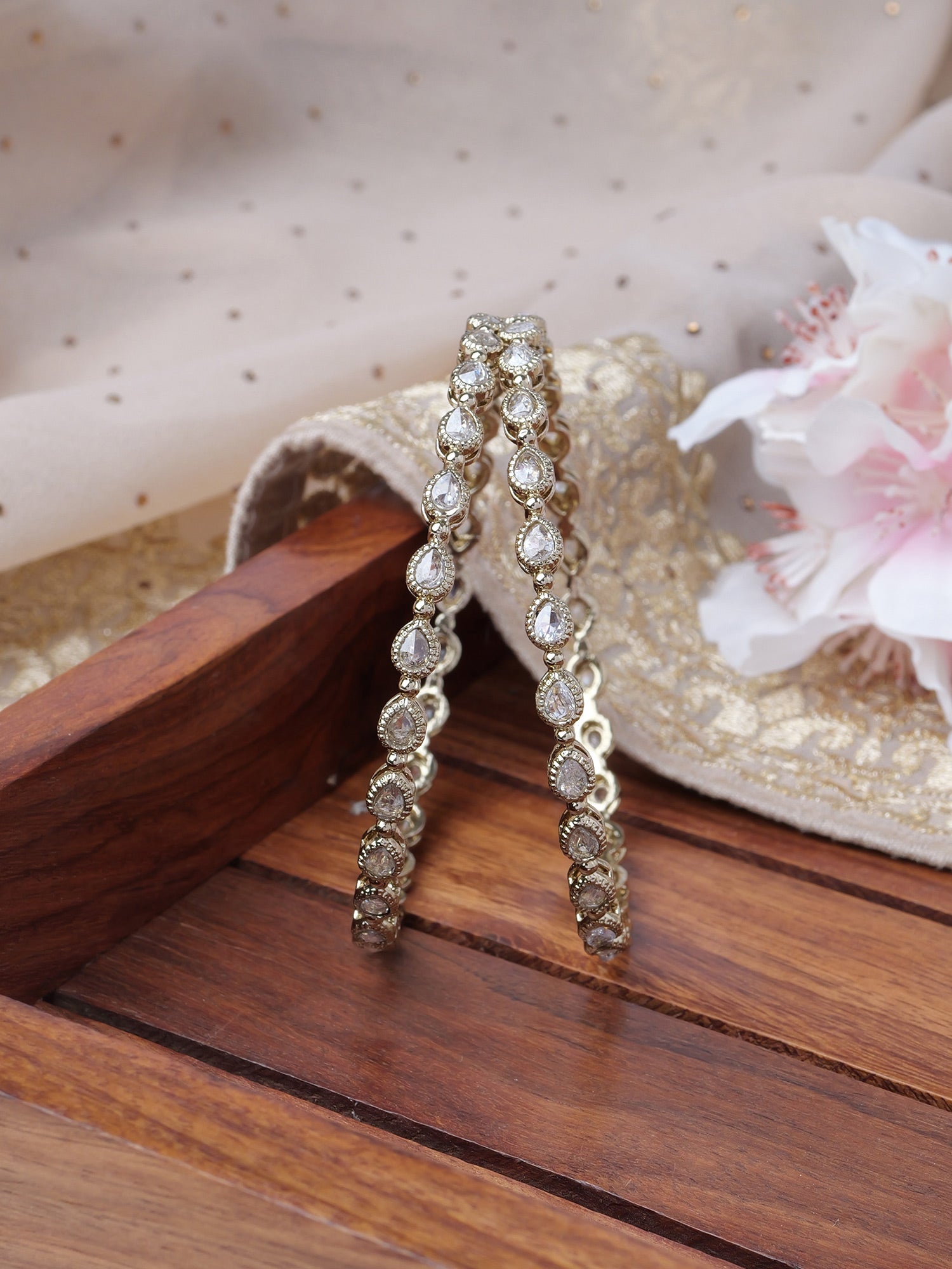 Miriam Kadas in White and Antique Gold