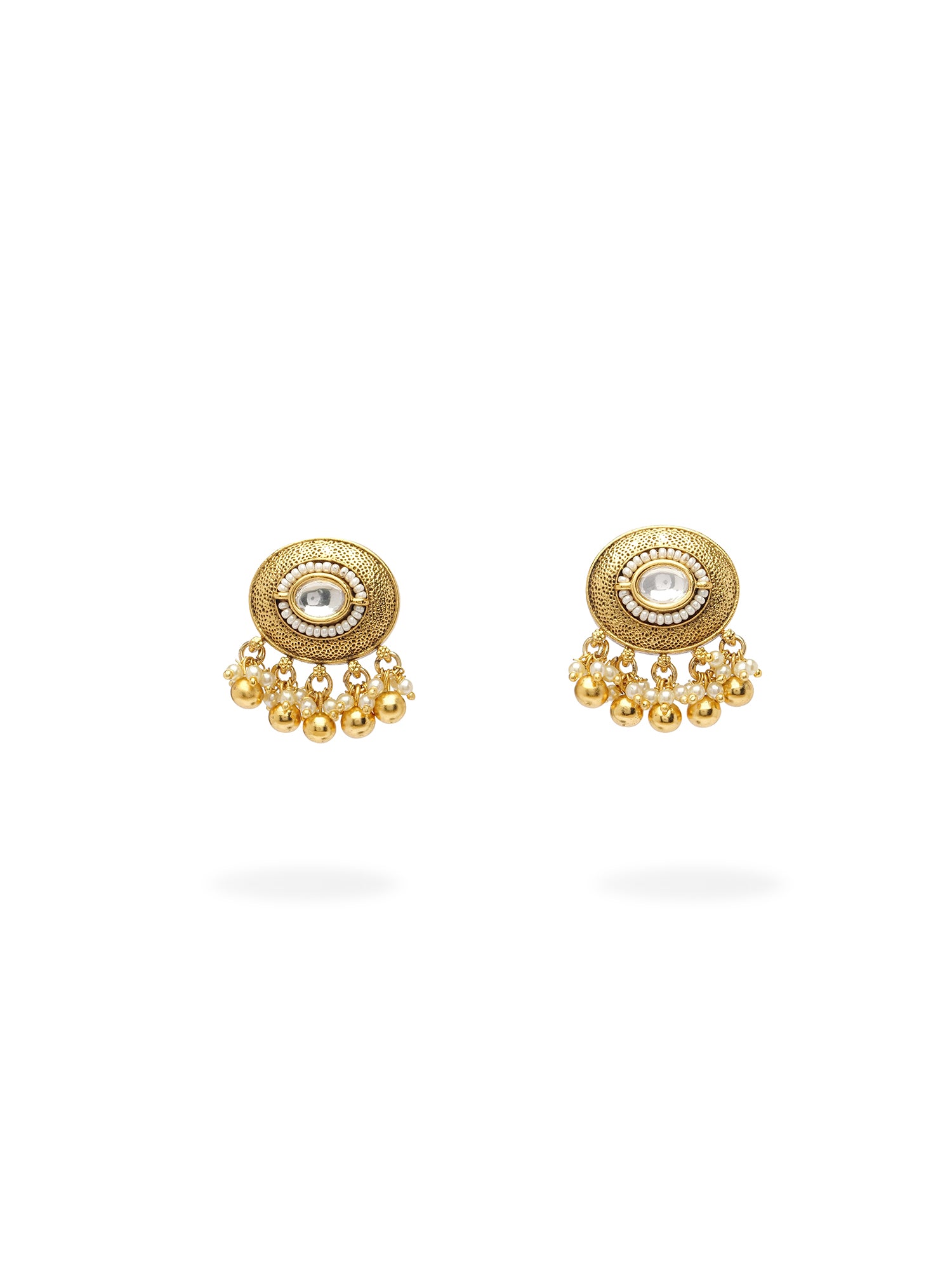 Misha Classic Stud Earrings in White