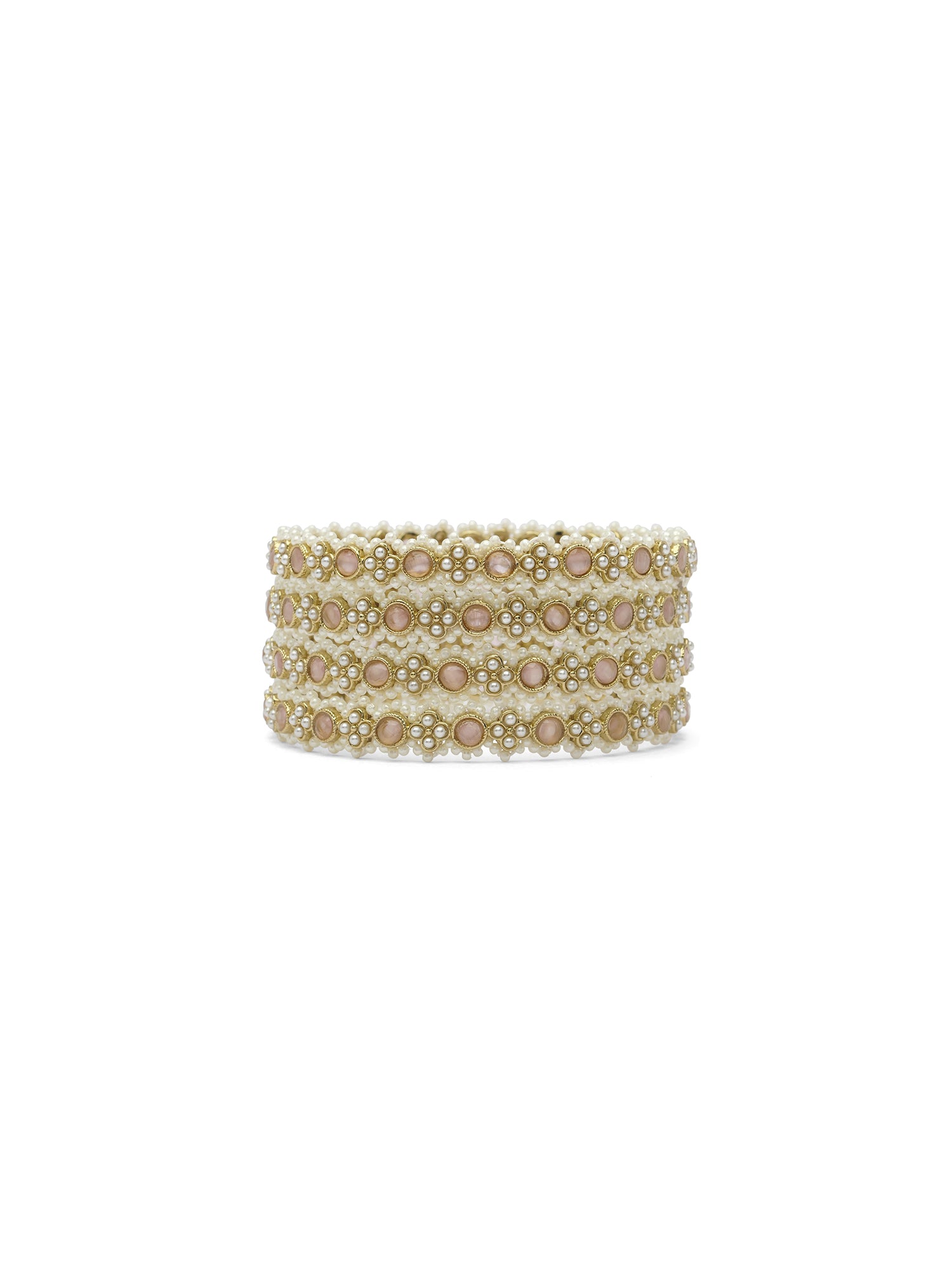 Miva Pearl Kadas in Light Pink and Antique Gold
