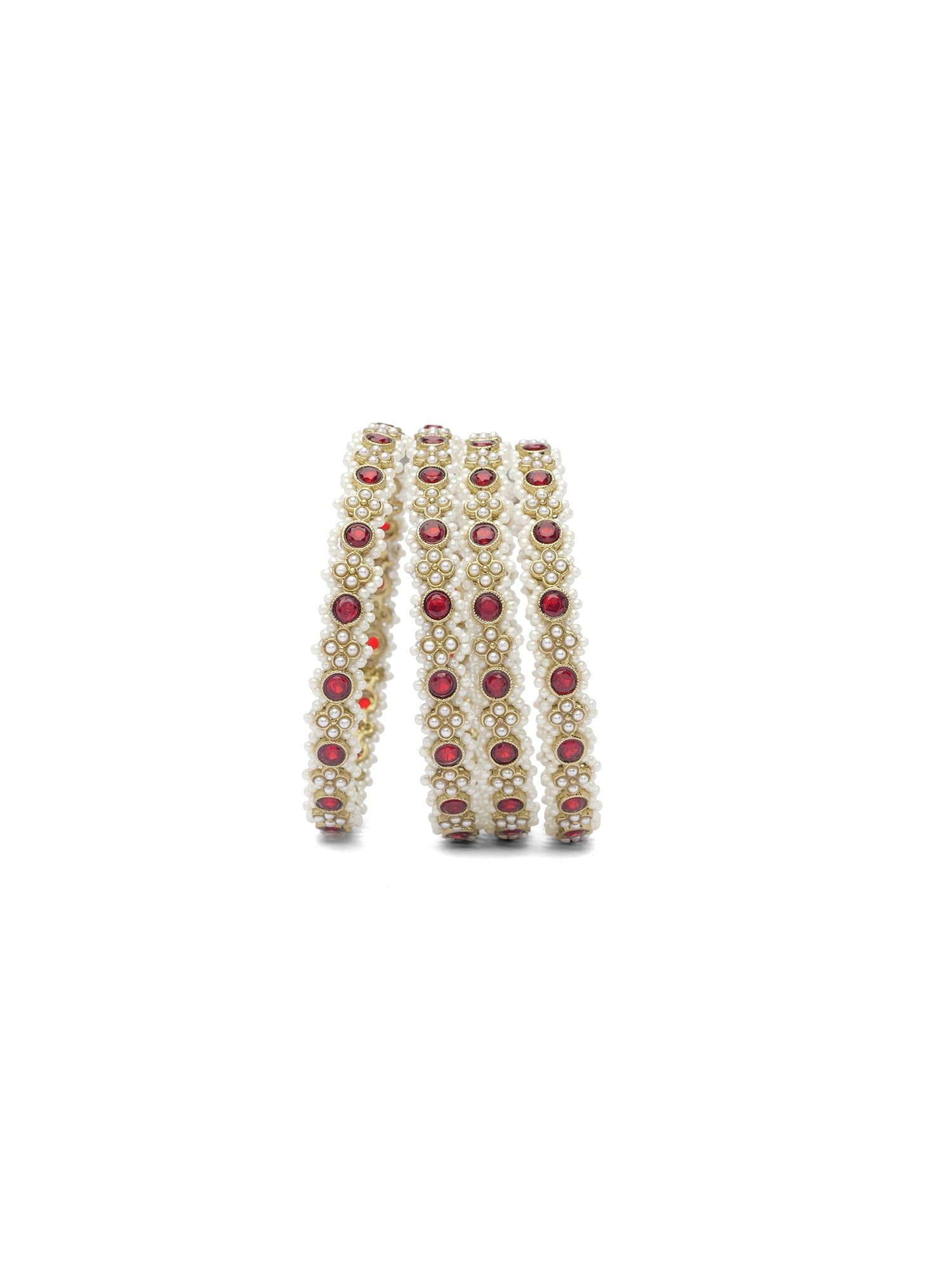 Miva Pearl Kadas in Maroon and Antique Gold