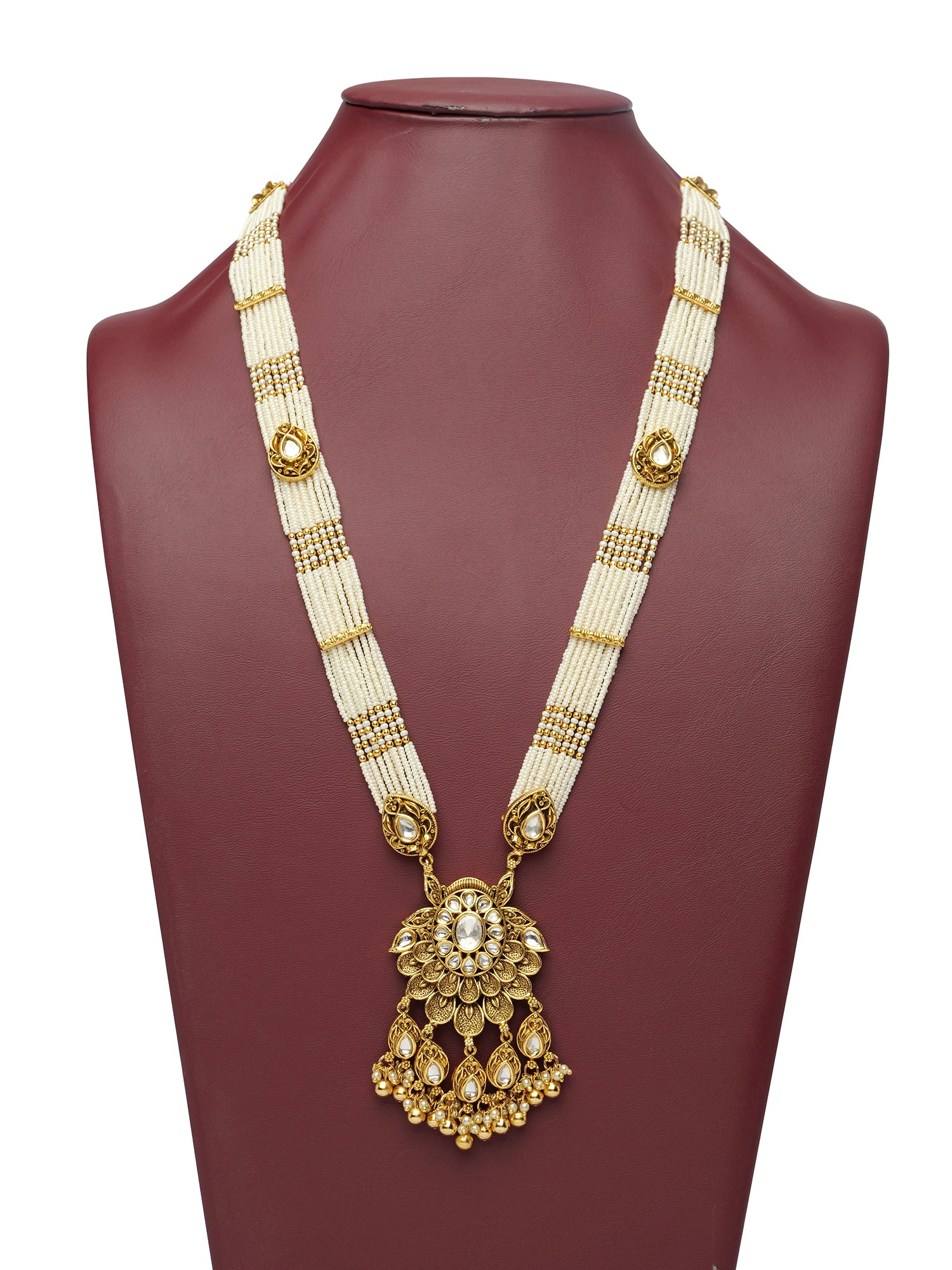 Mohani Kundan Rani Haar in Pearl