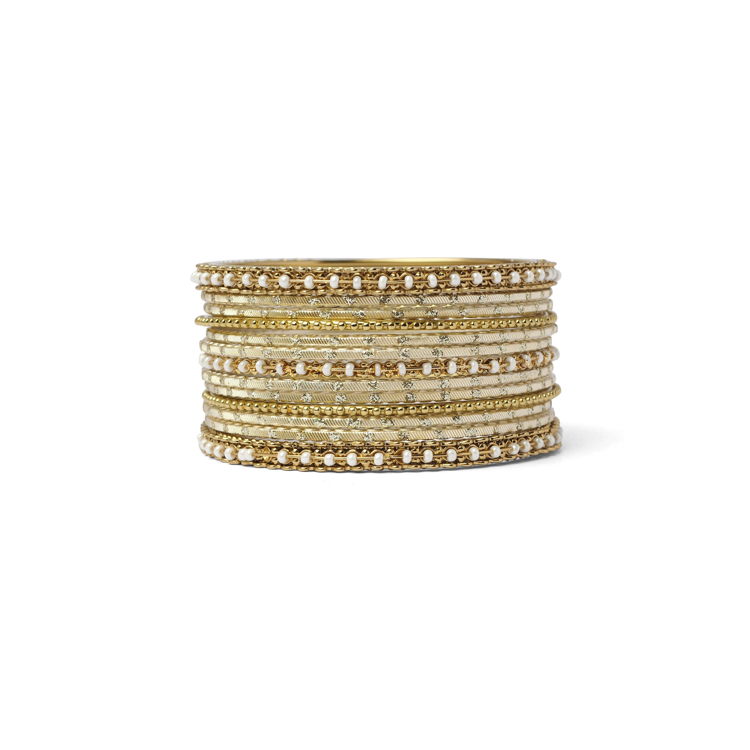 Mohini Bangle Set in Antique Gold
