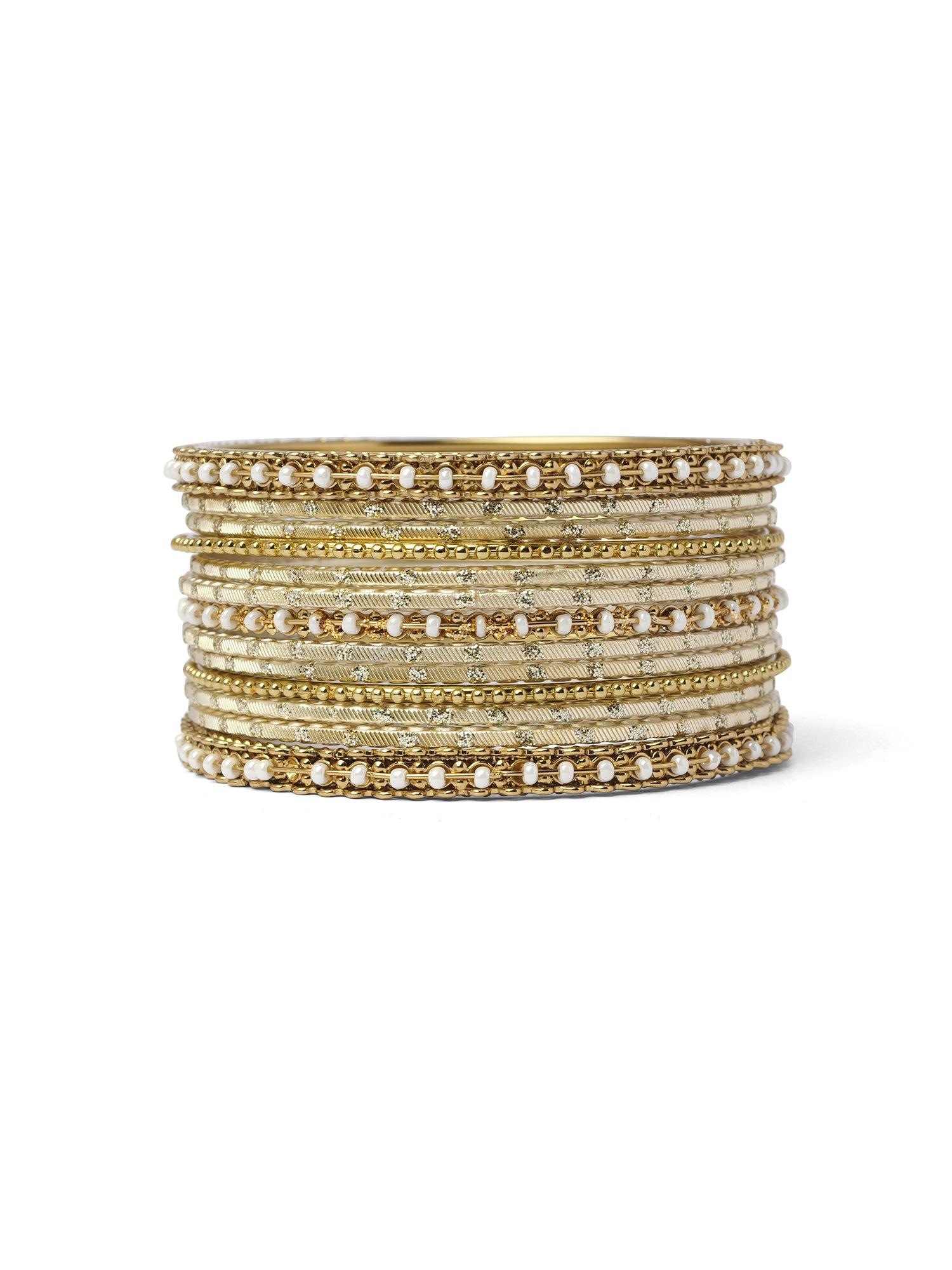 Mohini Bangle Set in Antique Gold