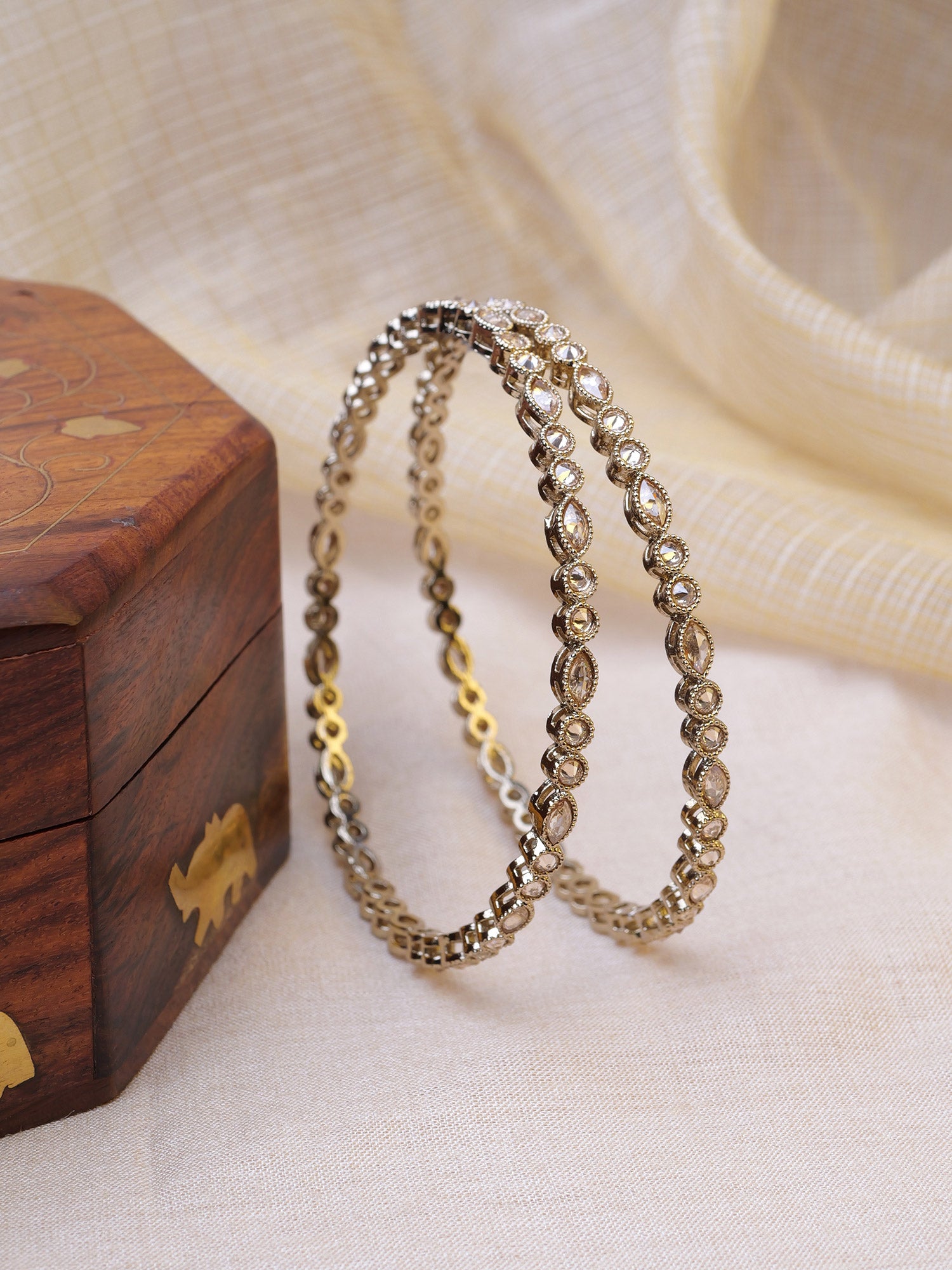 Myra Indian Bangles in Champagne