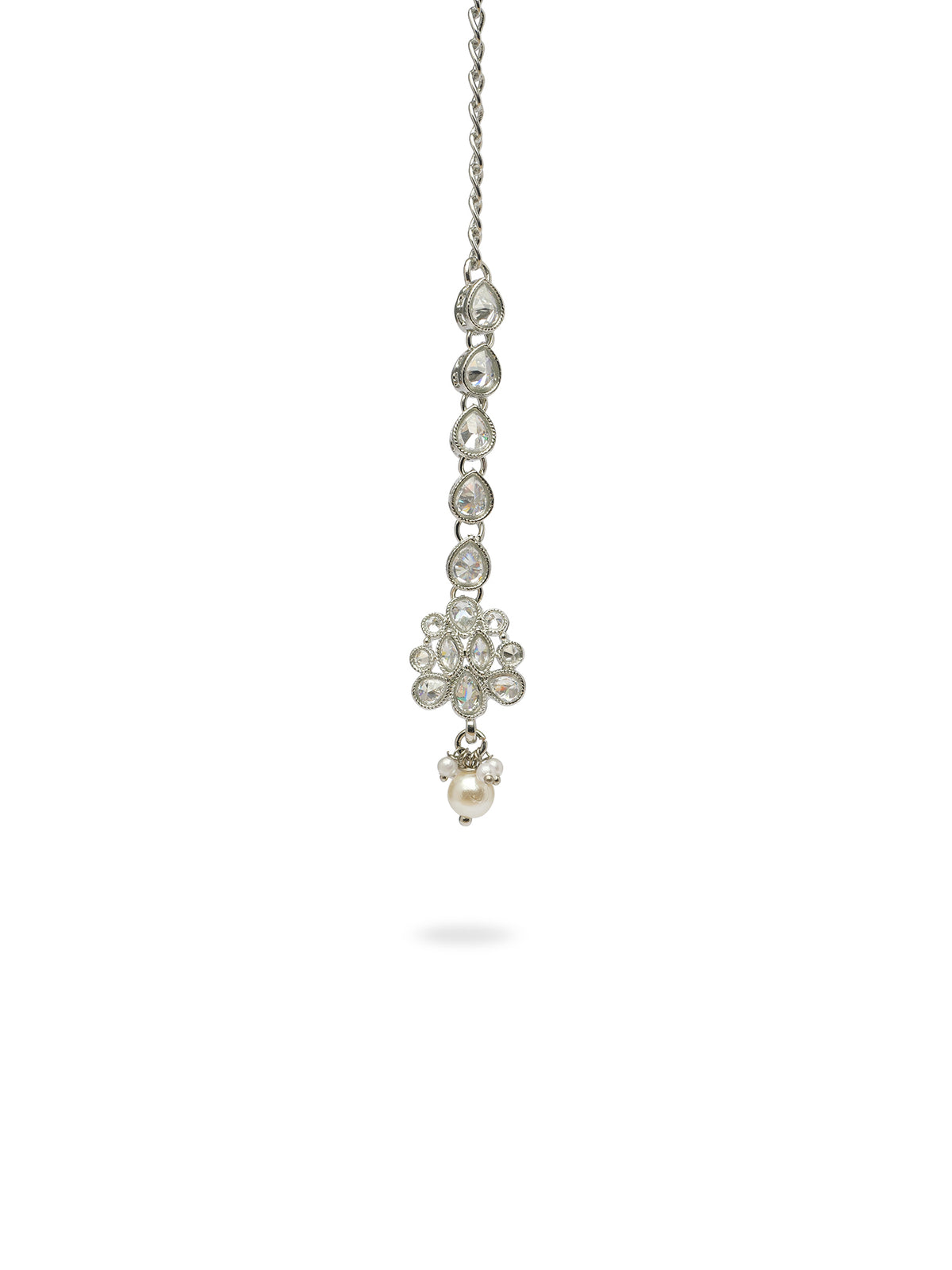 Naisha Necklace Set in Rhodium