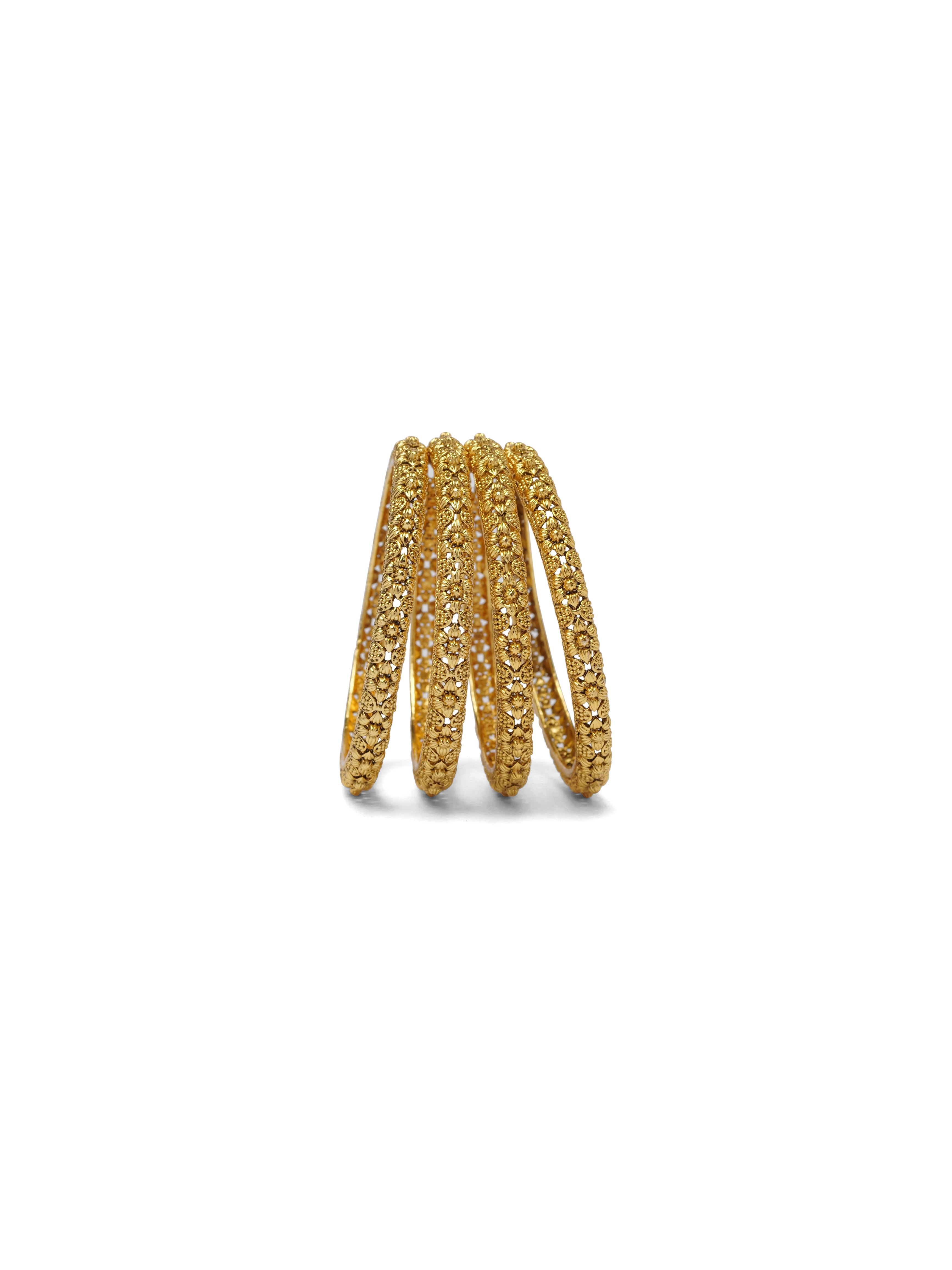 Nandini Set of 4 Classic Gold Bangles