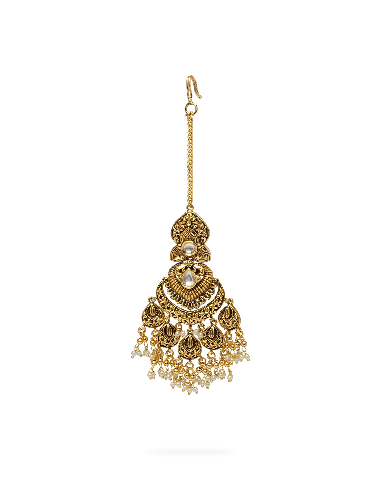 Nandita Classic Bridal Necklace Set in White