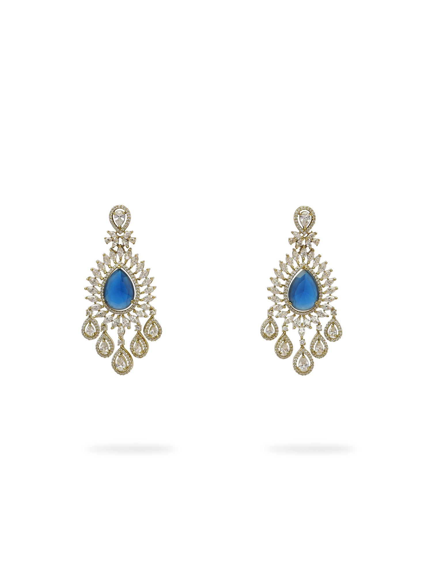 Navira Cubic Zirconia Necklace Set in Blue