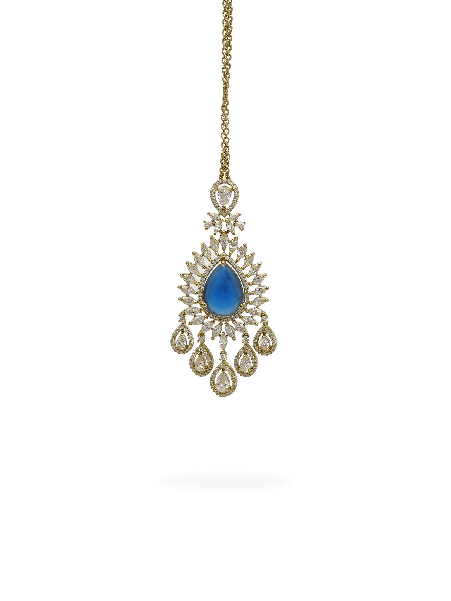 Navira Cubic Zirconia Necklace Set in Blue