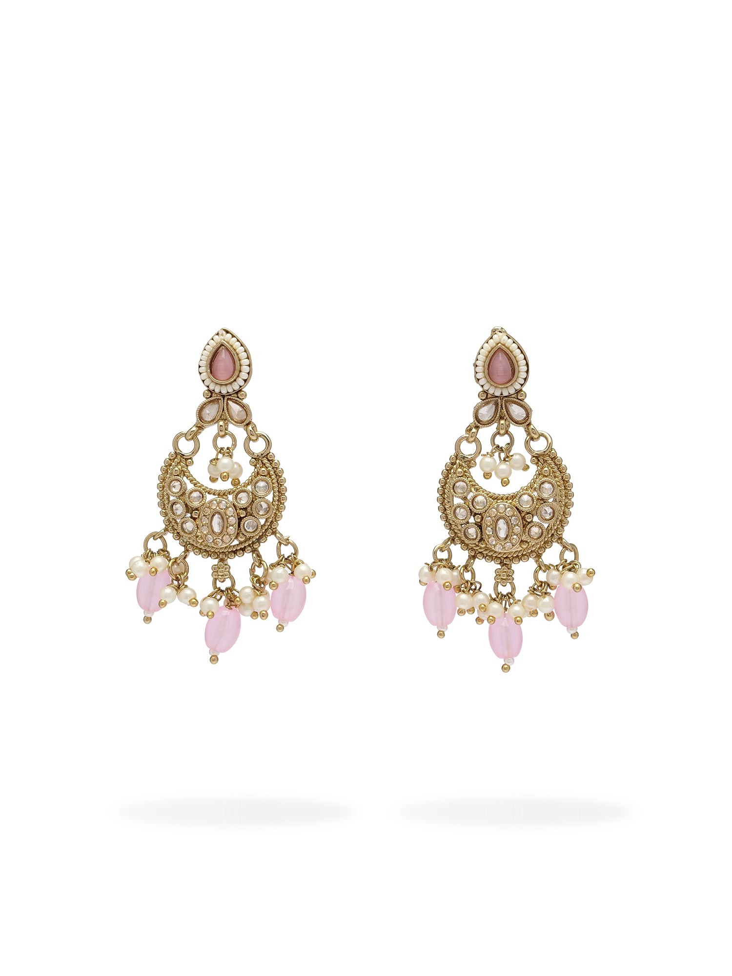 Nayla Pearl Earrings in Light Pink