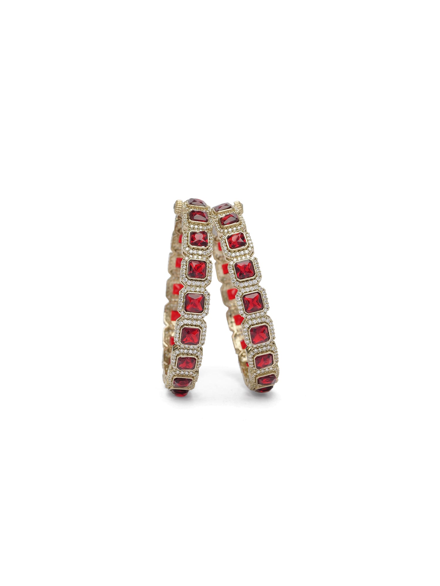 Nazaara Kada Bangles in Maroon
