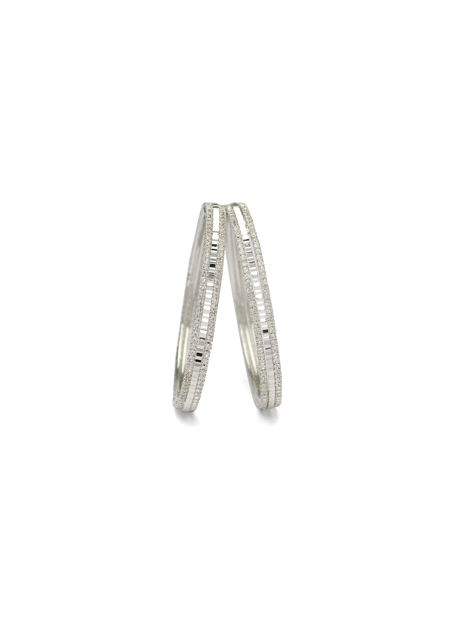 Nazia Children's Bangles in Rhodium