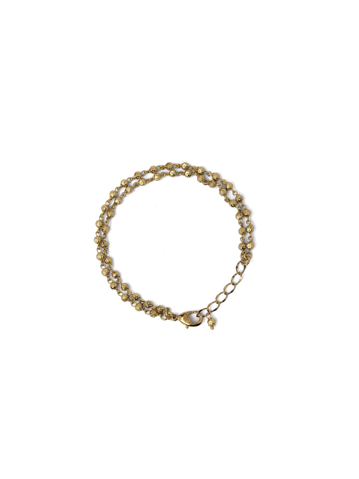 Neela Antique Gold Ball Layered Bracelet
