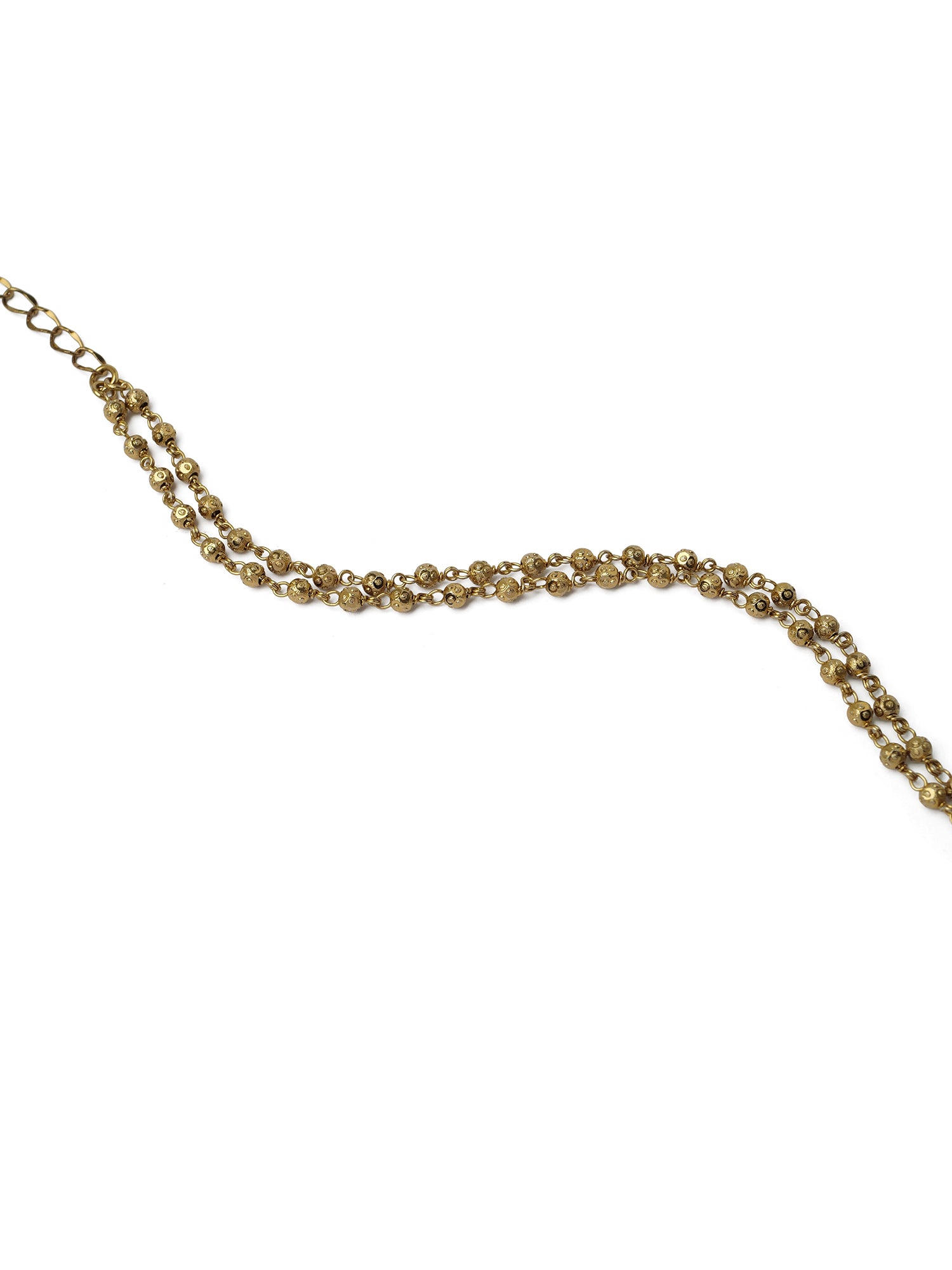 Neela Antique Gold Ball Layered Bracelet