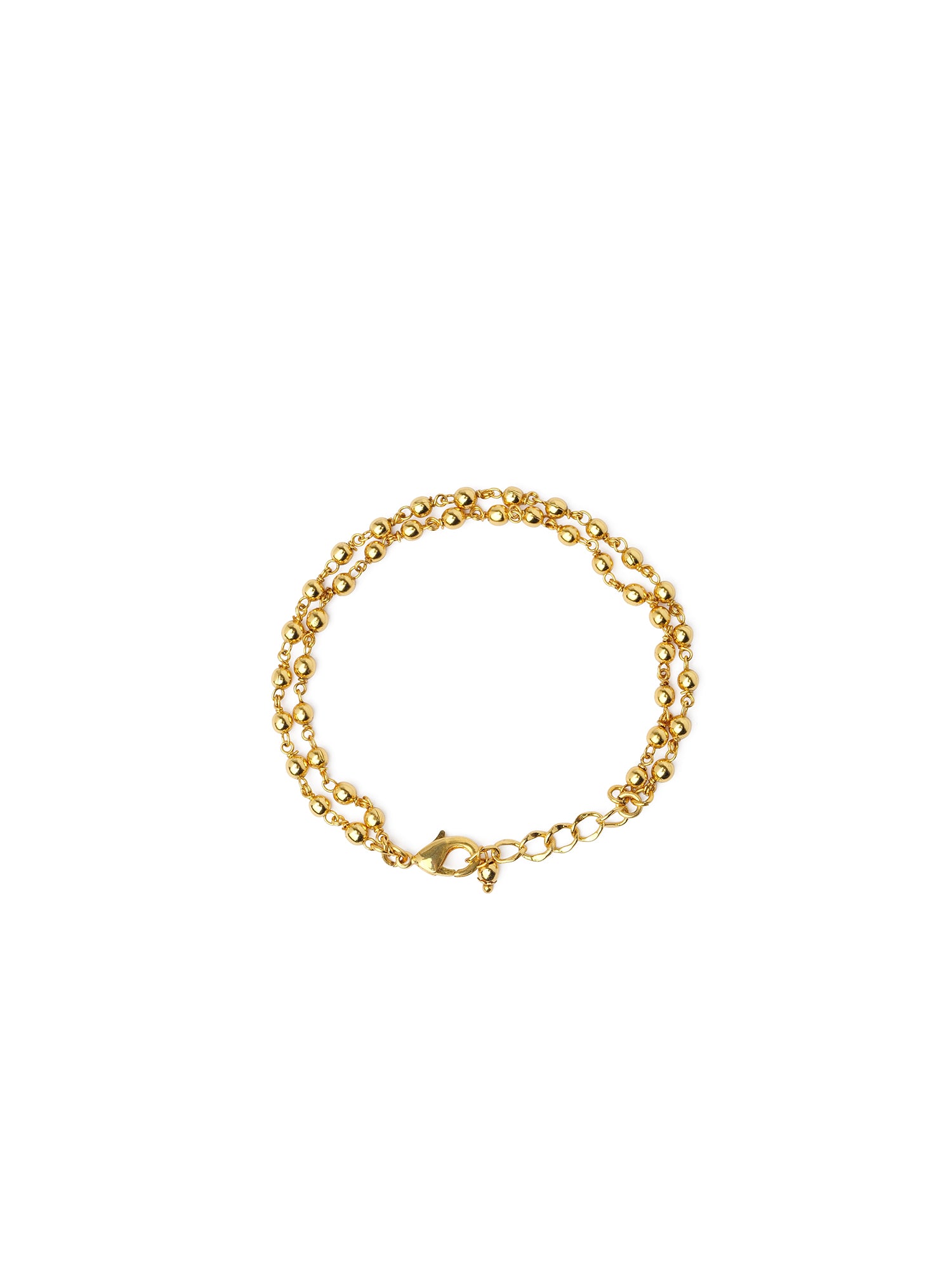 Neela Gold Oxidised Ball Layered Bracelet