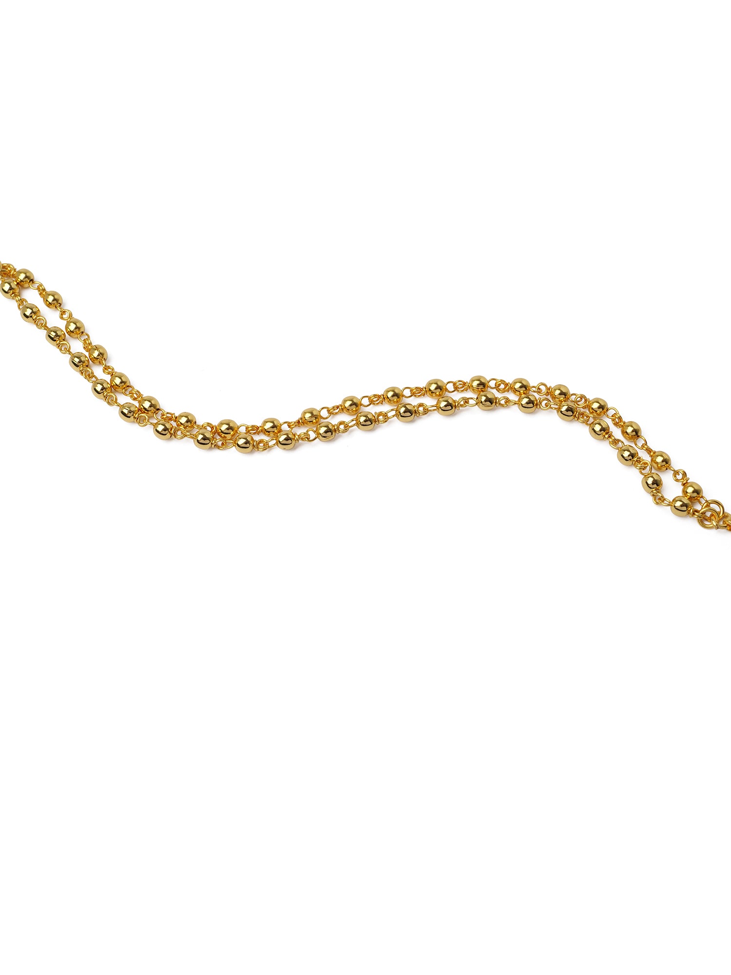 Neela Gold Oxidised Ball Layered Bracelet