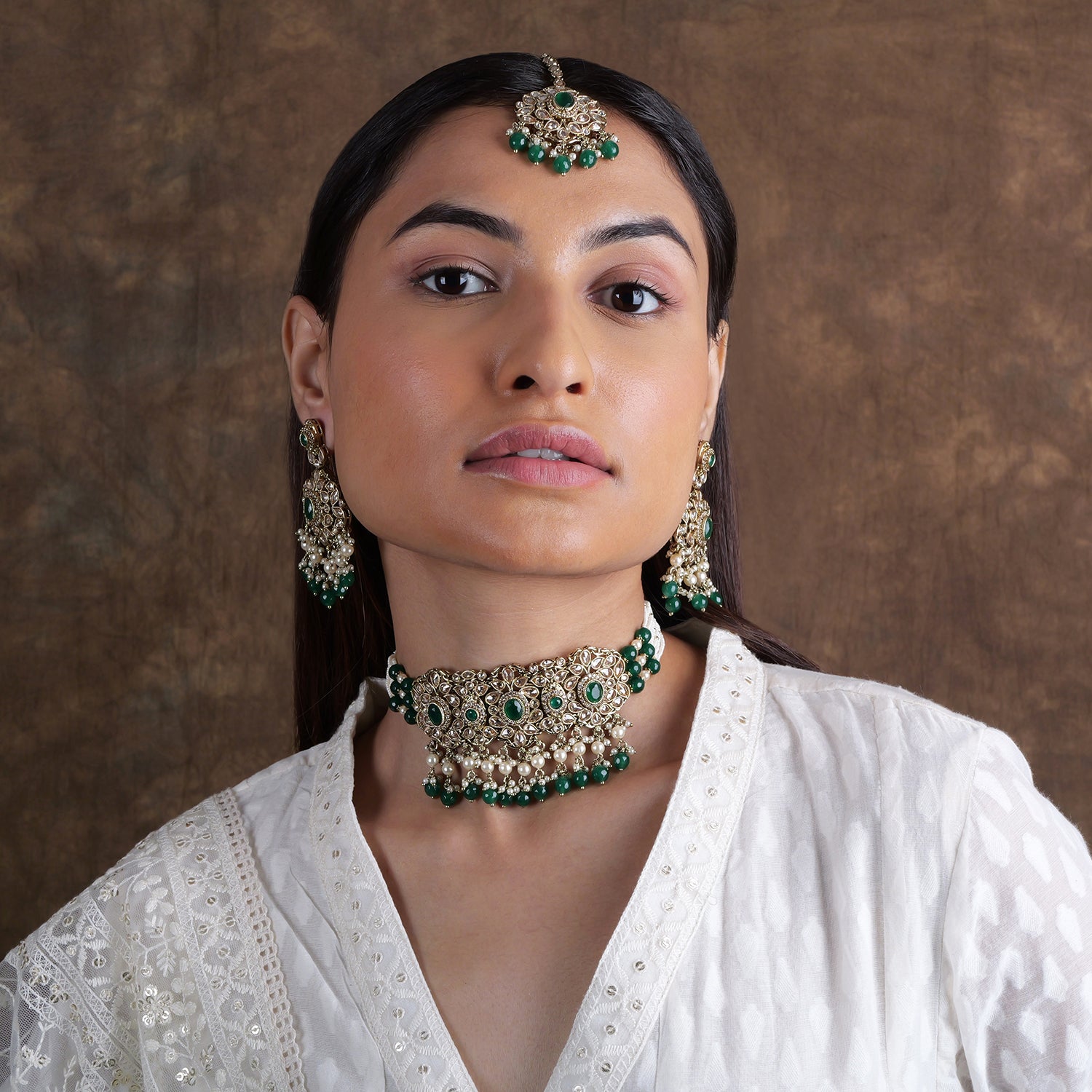 Neelmani Necklace Set in Green