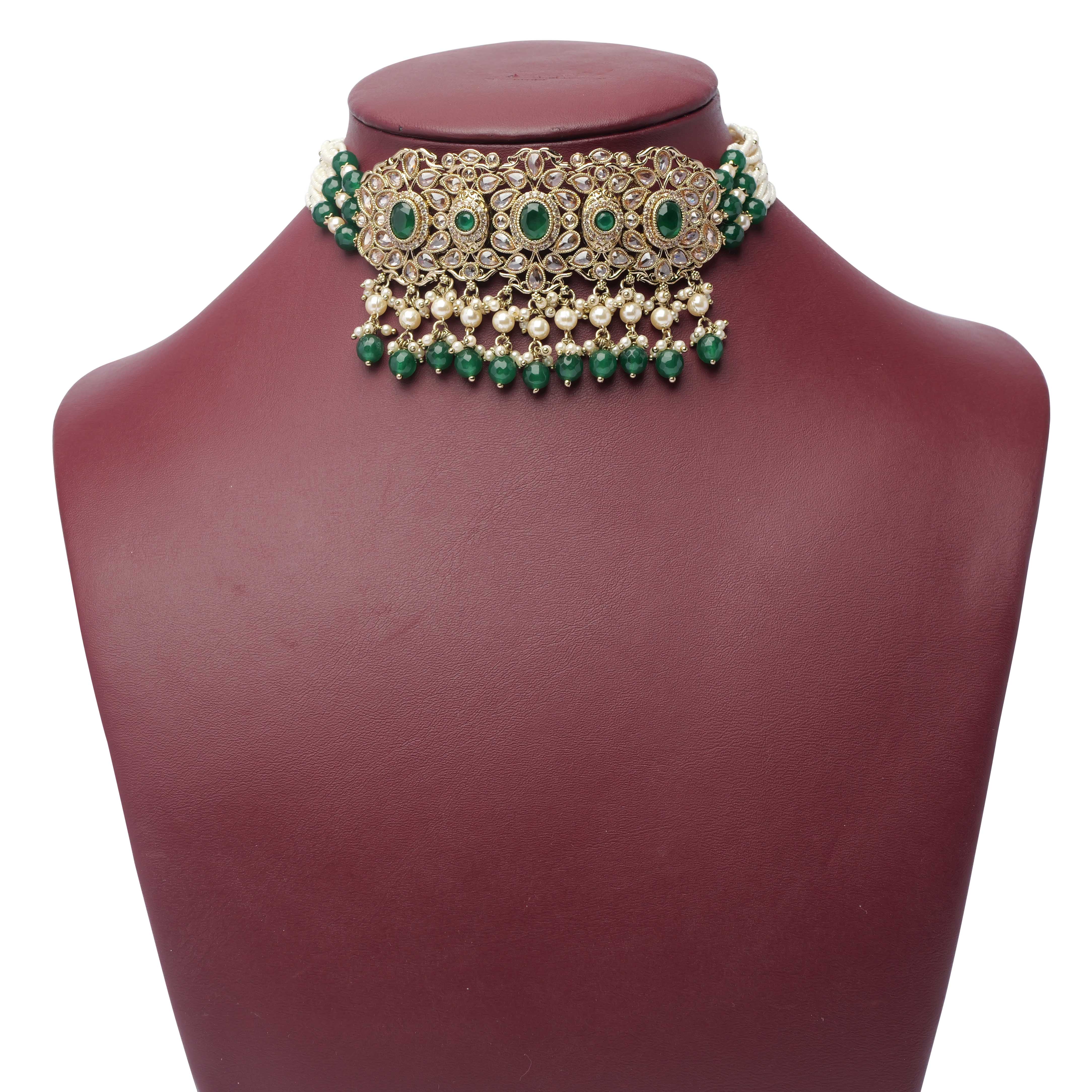 Neelmani Necklace Set in Green