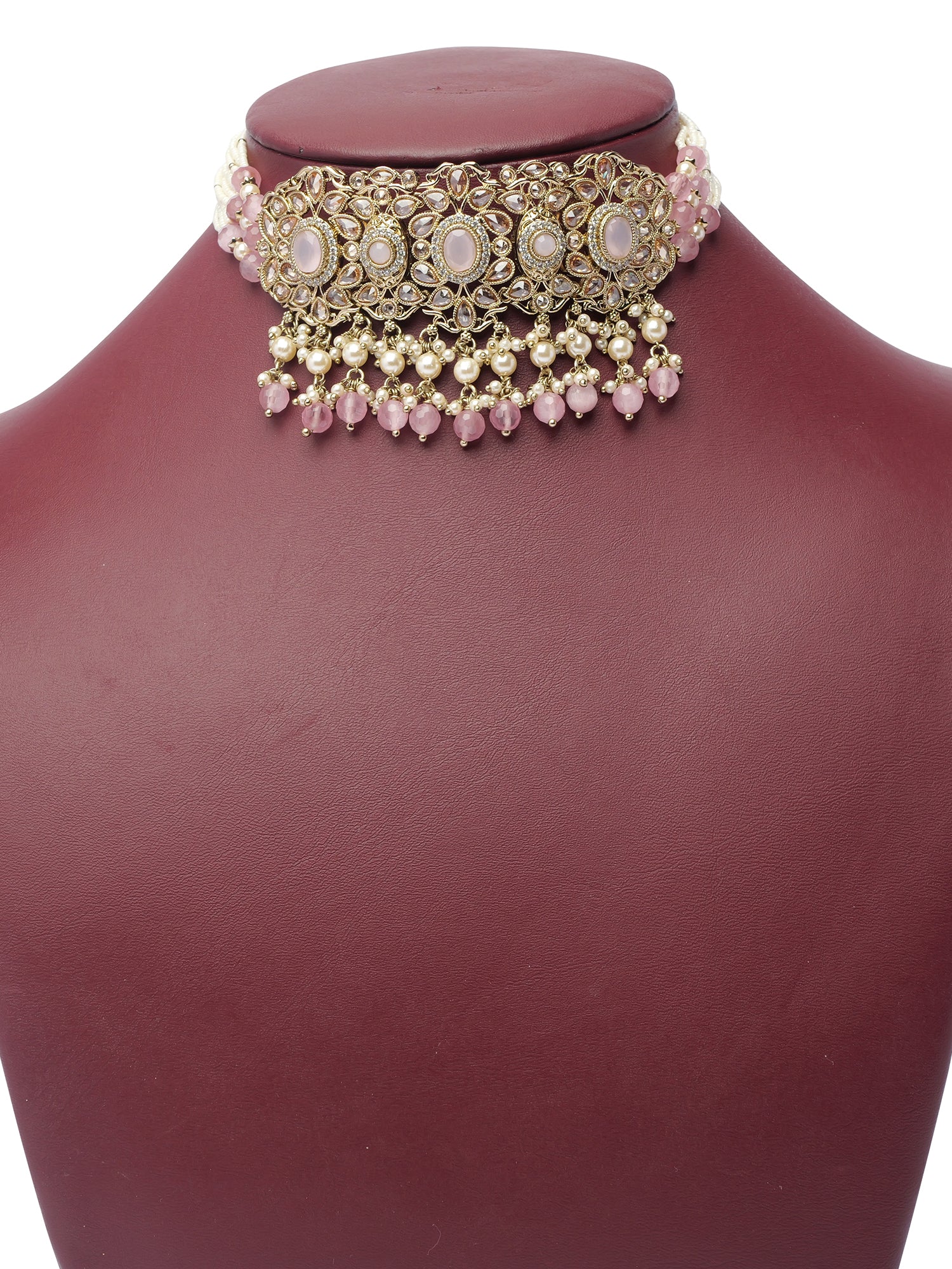 Neelmani Choker Set in Light Pink