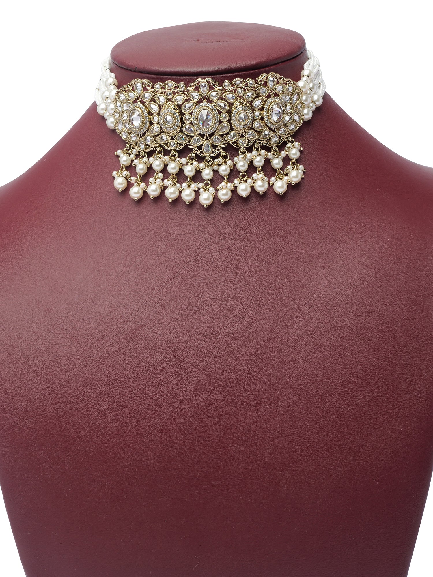 Neelmani Choker Set in White