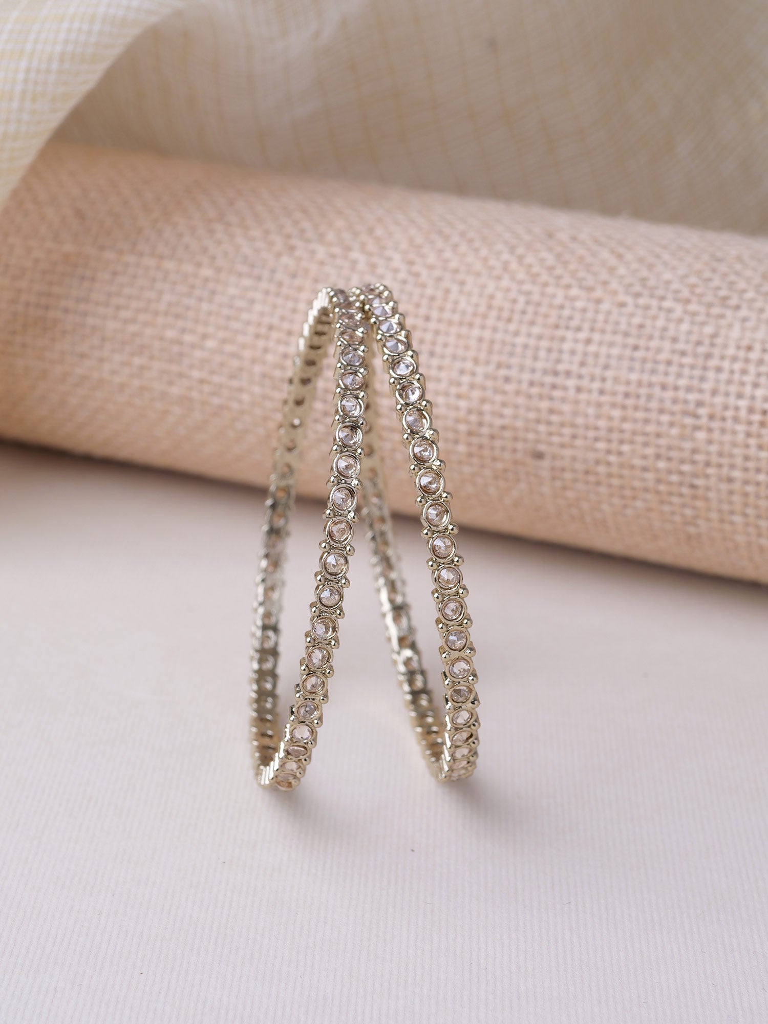 Neeva Kada Bangles in Champagne