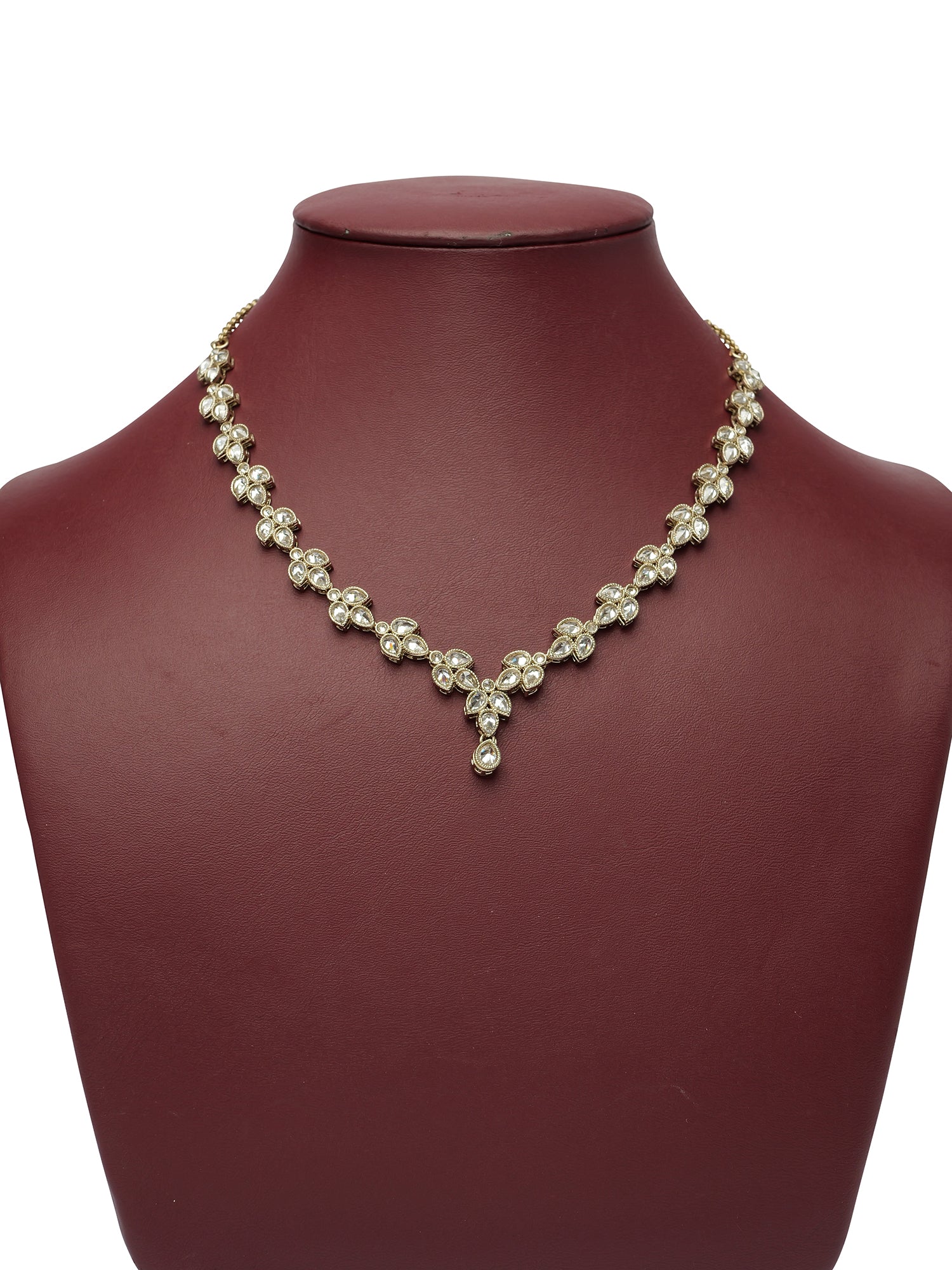 Neeva Simple Necklace Set in White