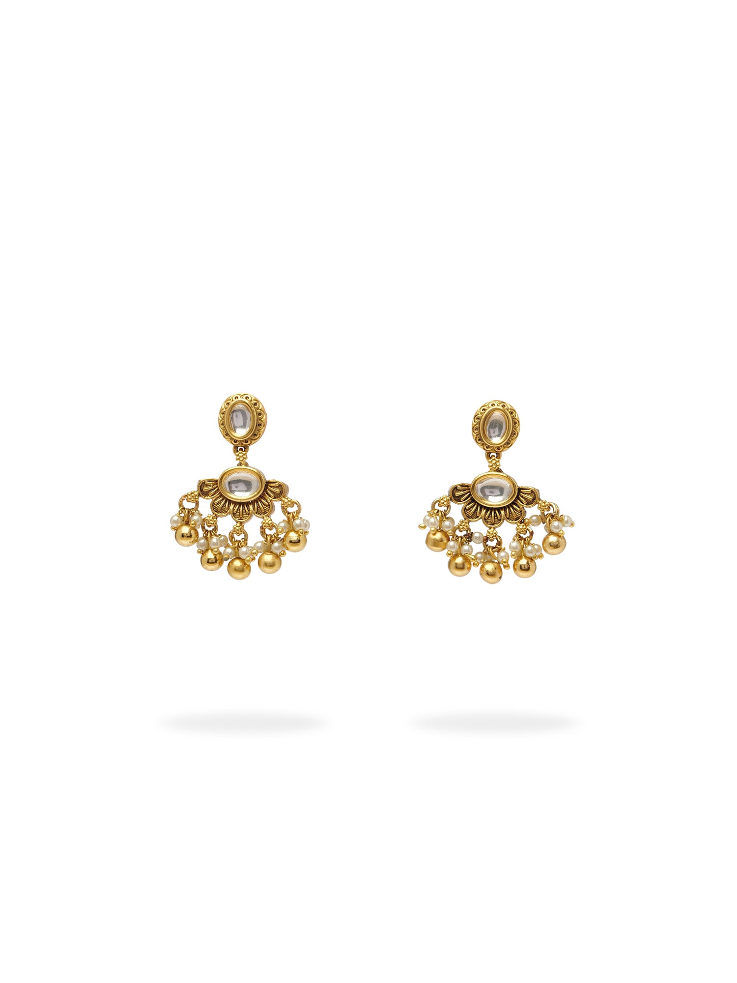Nerina Kundan Cluster Necklace Set